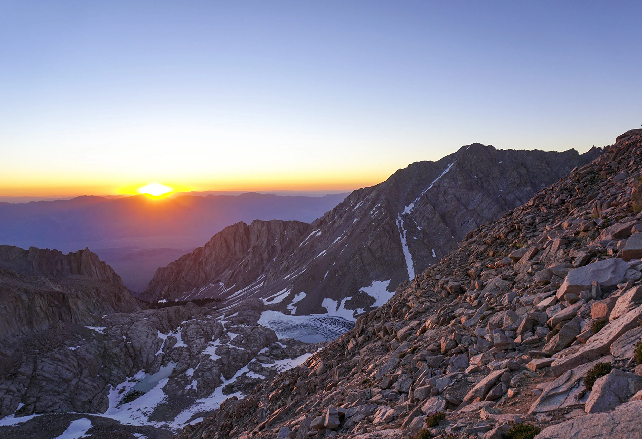 Sunrise from the 99 switchbacks