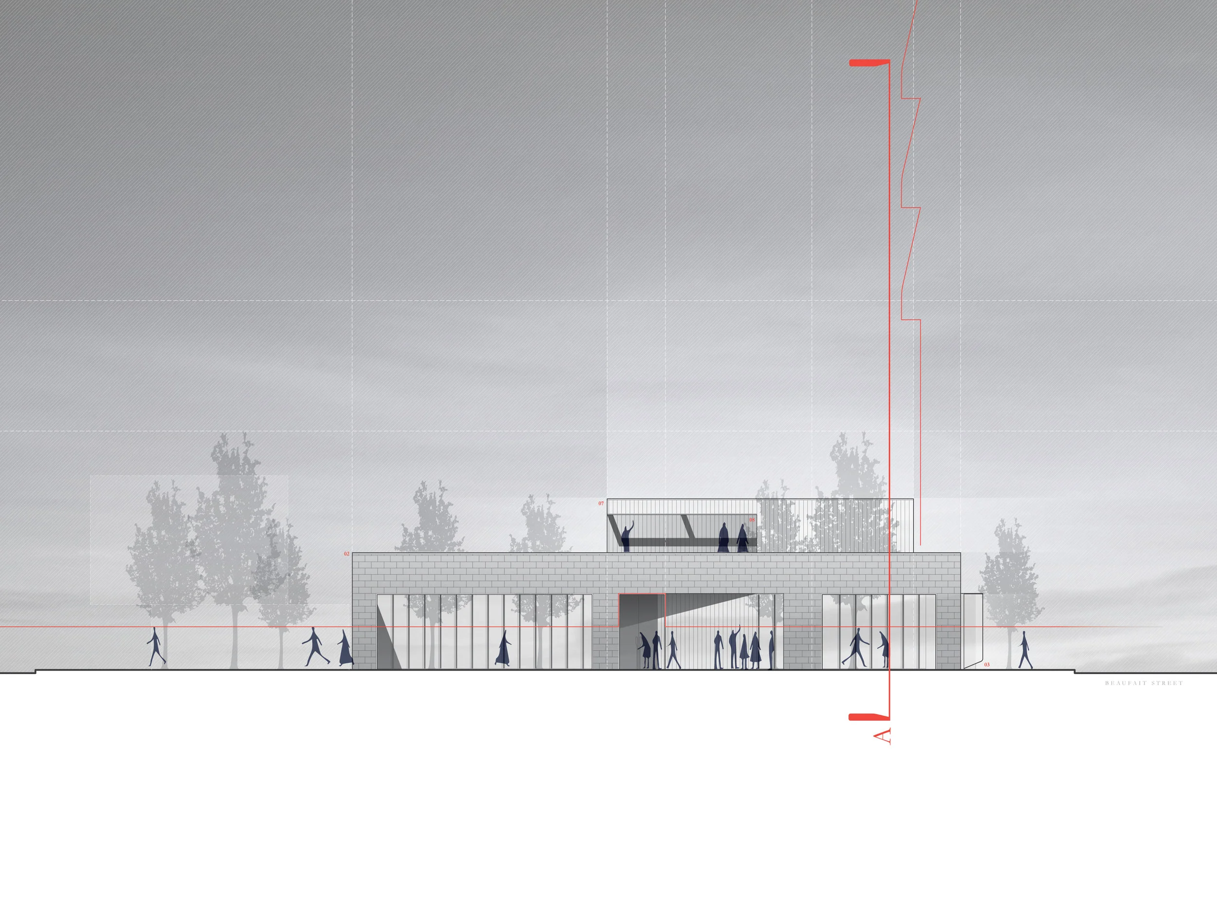  South Elevation :: Adaptive Reuse Live:Work Maker Units  