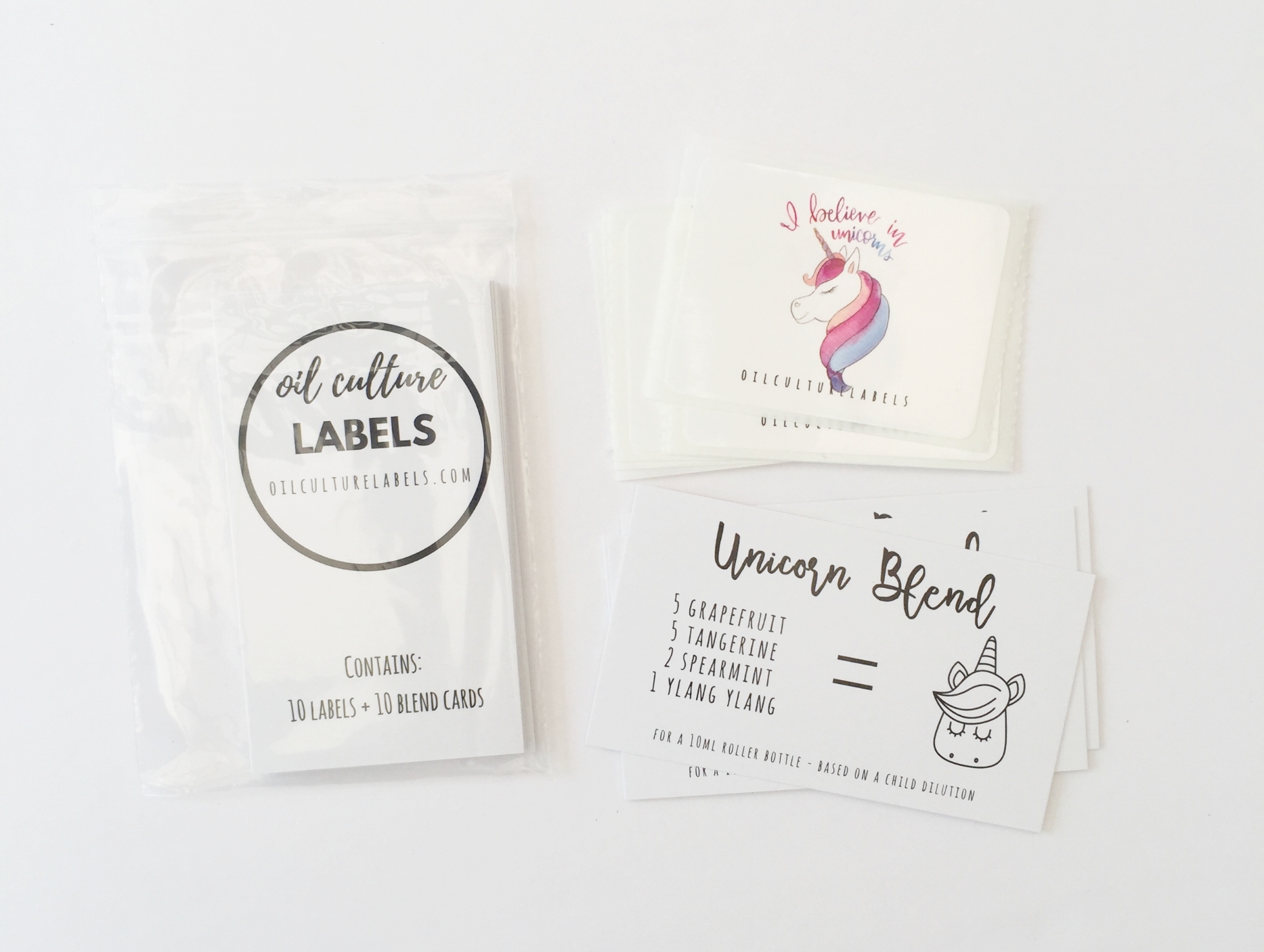 Beautiful Labels for Essential Oil Roller Bottles