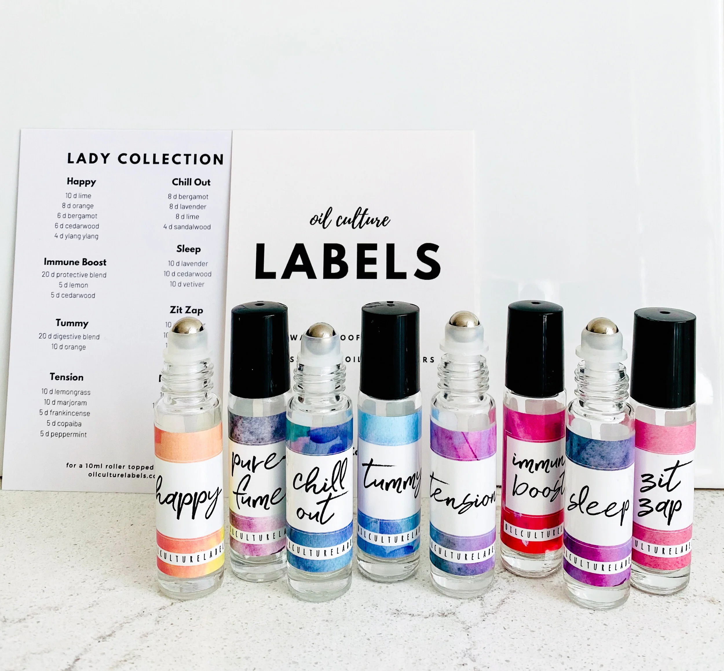 Labels for Essential Oil Bottles