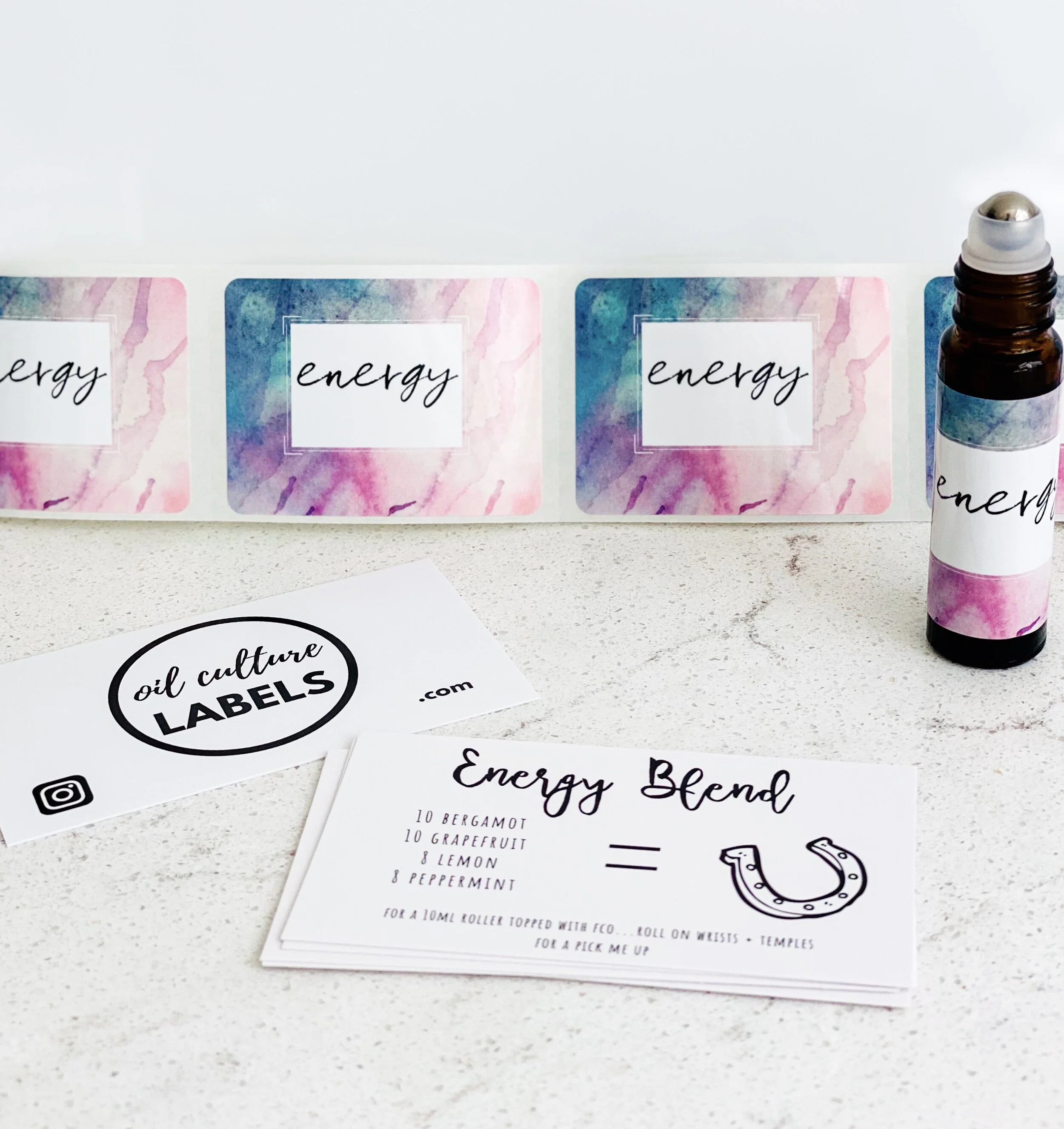Labels for Essential Oil Bottles