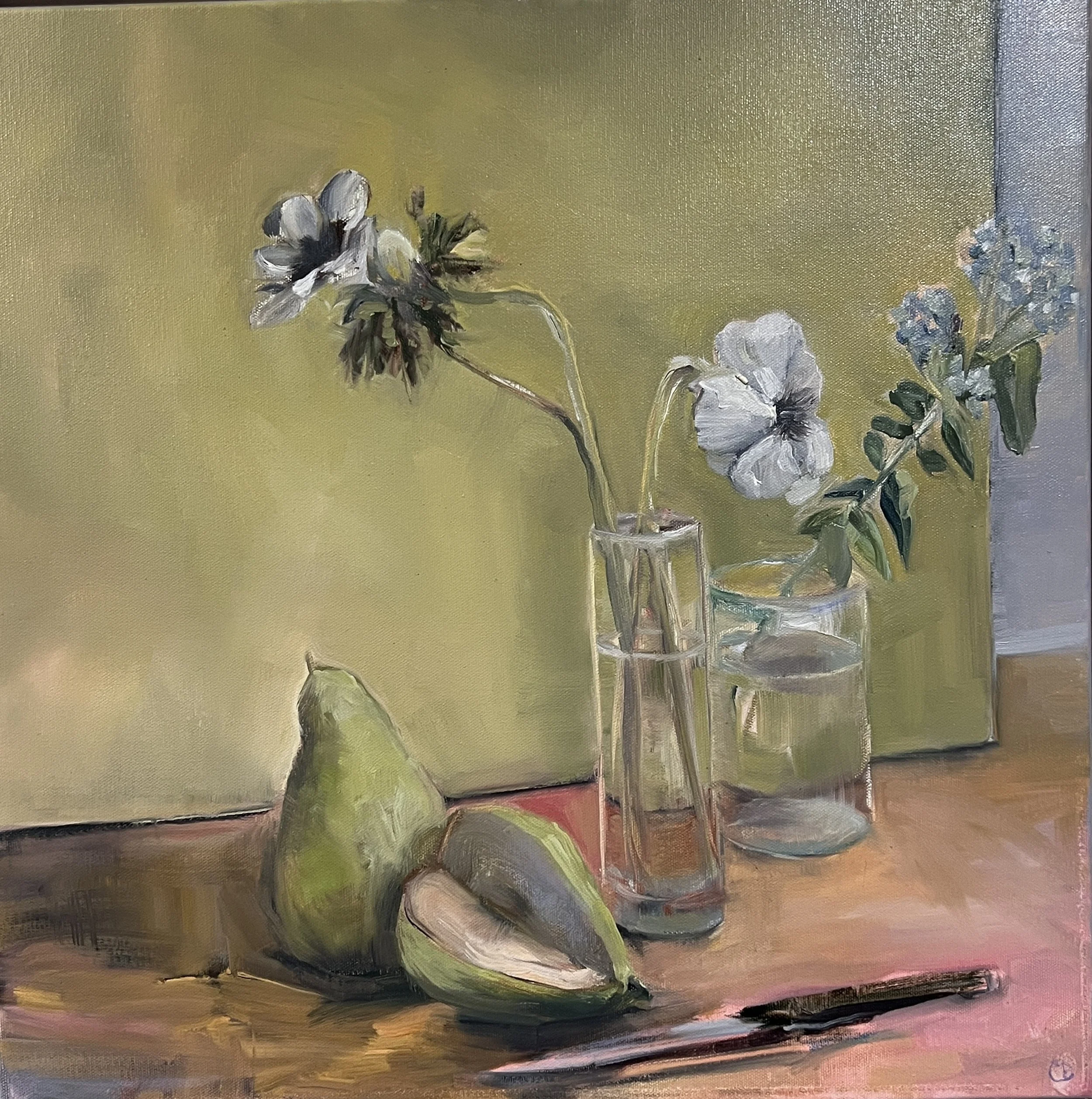 20" x 20" | Julie Gifford's studio, winter '24  | A gift for my mom