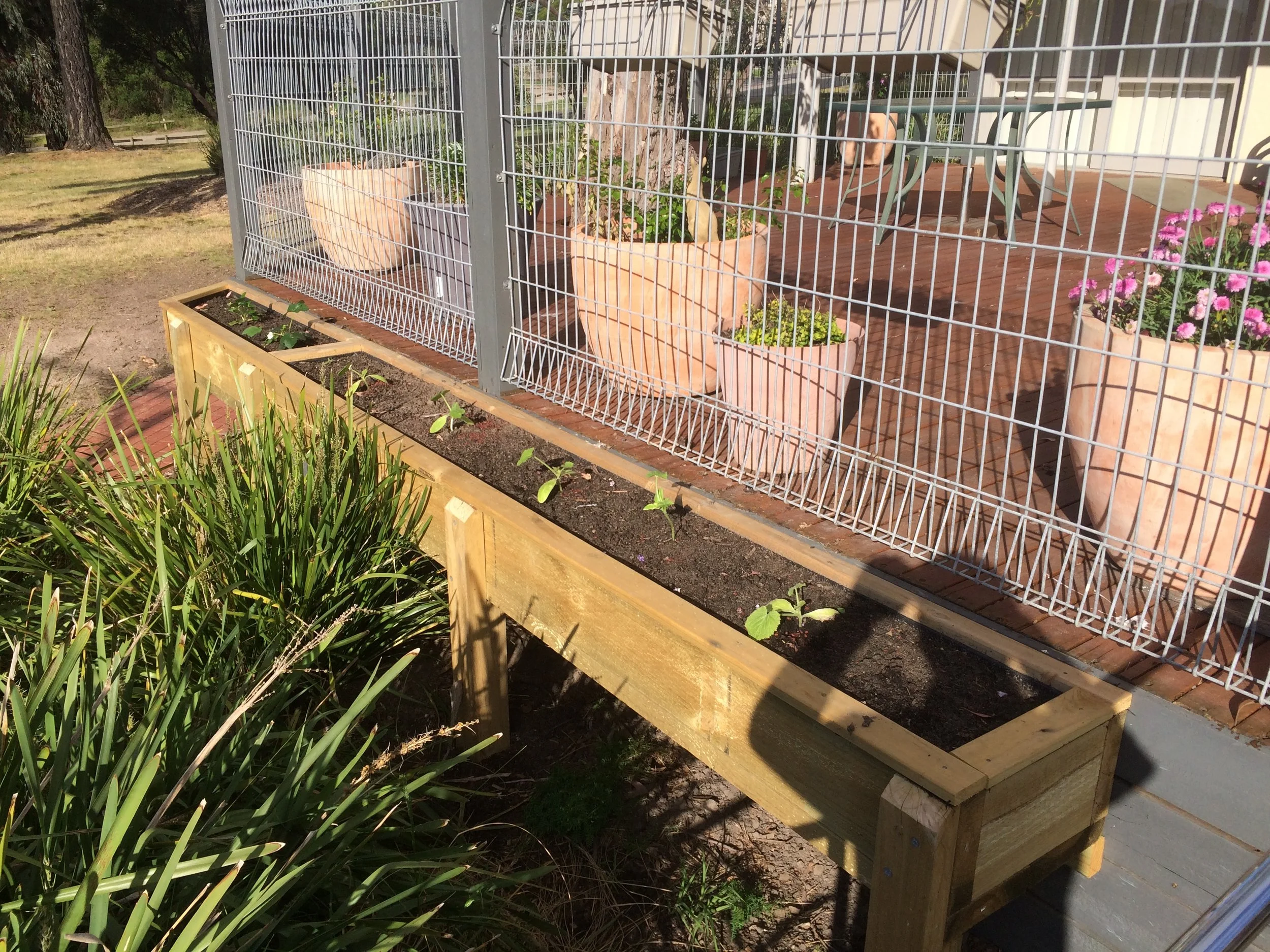 Planter garden troughs built for the Mount Eliza Neighbourhood House.