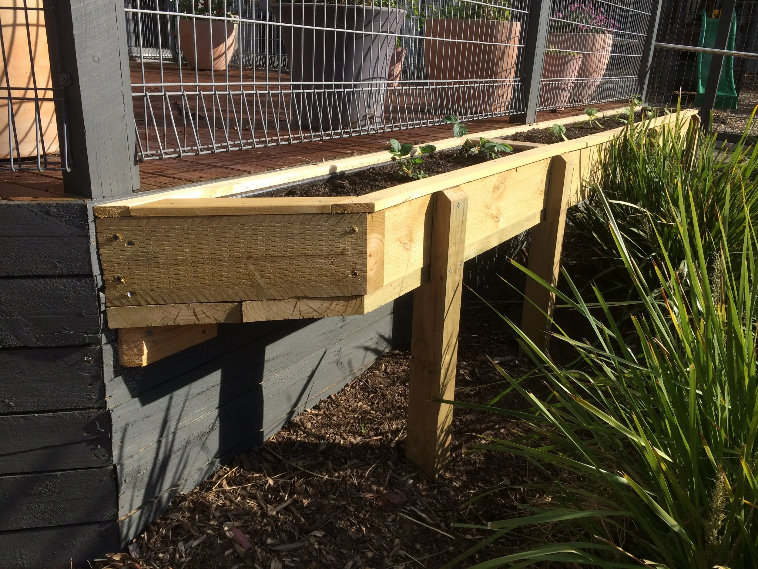 Planter garden troughs built for the Mount Eliza Neighbourhood House.
