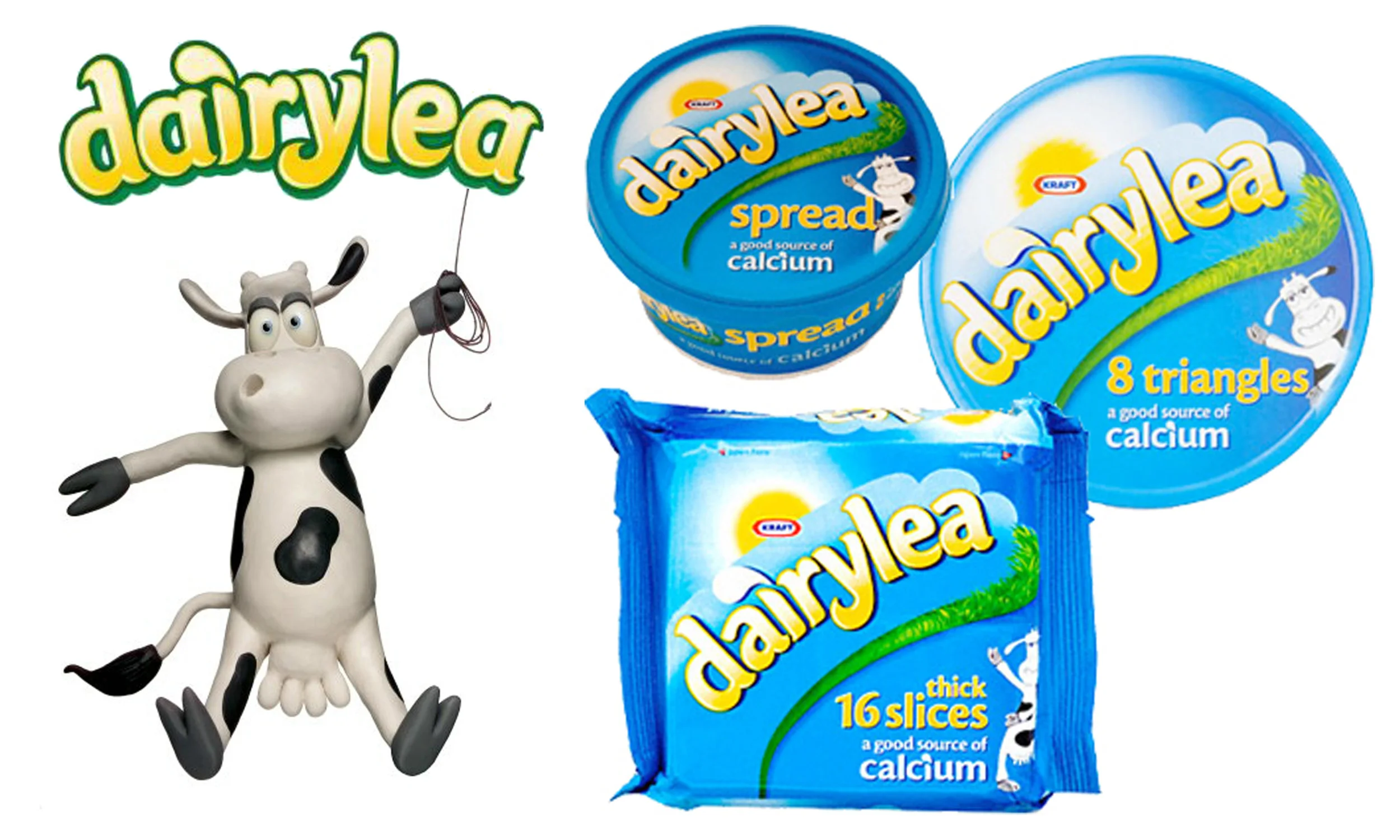 The cows found a home on all the Dairylea packaging.