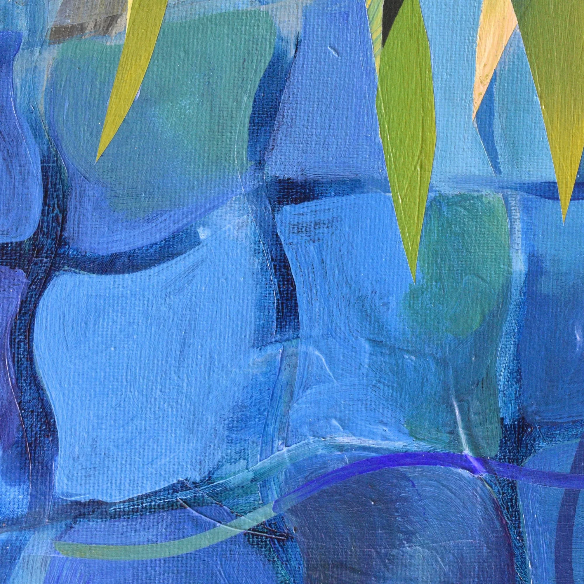 Captivating Cartagena in July acrylic painting by Lina Rincon, contemporary art London, modern art London | Tranquil summer scene, perfect for home decor and wall decor ideas