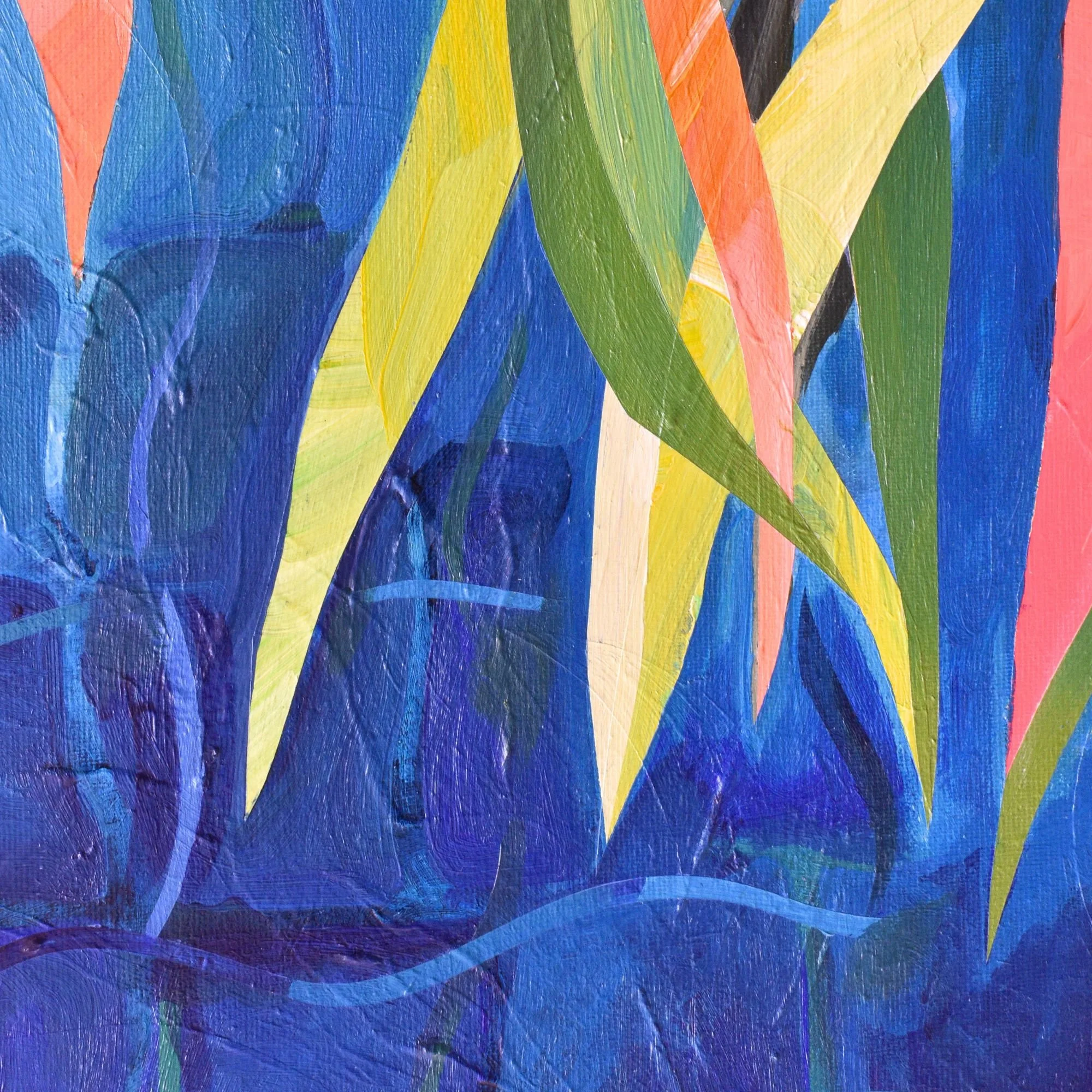 Captivating Cartagena in July acrylic painting by Lina Rincon, contemporary art London, modern art London | Tranquil summer scene, perfect for home decor, wall decor ideas