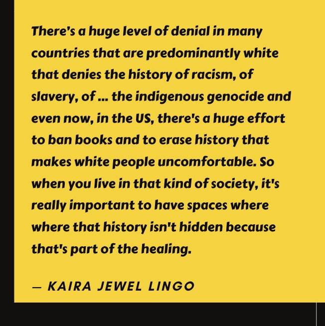 Dear friends, sharing a quote from a podcast: @kairajewel Lingo on White Supremacy and Racial Healing. (Episode #27 of The Way Out is In on the 
@plumvillageapp)

&ldquo;There&rsquo;s a huge level of denial in many countries that are predominantly wh