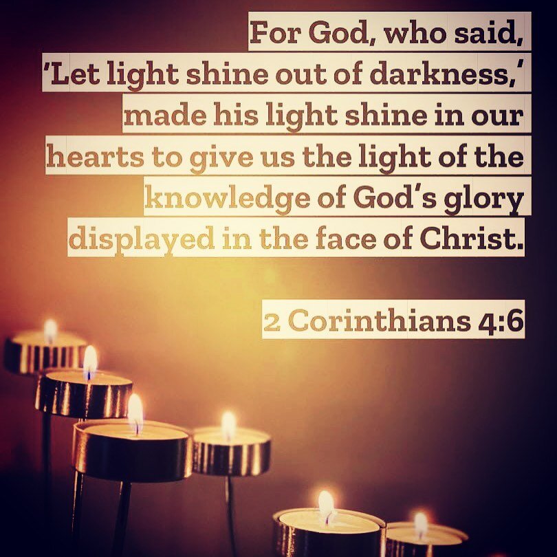 &ldquo;For God, who said, &lsquo;Let light shine out of darkness,&rsquo; made his light shine in our hearts to give us the light of the knowledge of God&rsquo;s glory displayed in the face of Christ.&rdquo;
‭‭2 Corinthians‬ ‭4:6‬ ‭NIVUK‬‬
#Jesus #Chu