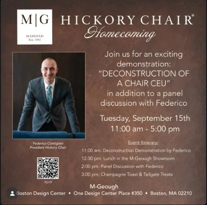 M-Geough Hickory Chair Re-Launch at the BDC