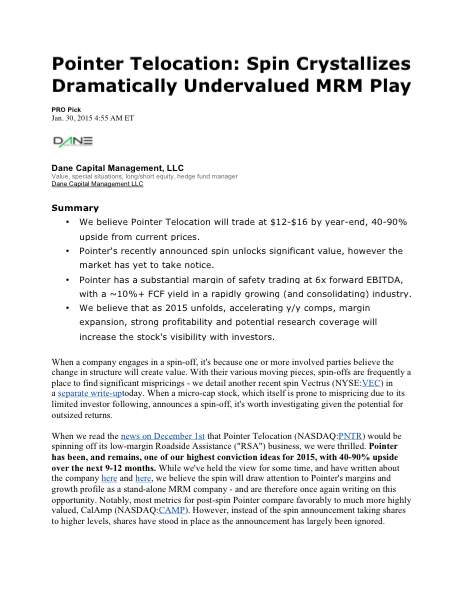 Pointer Analysis 1/30/15