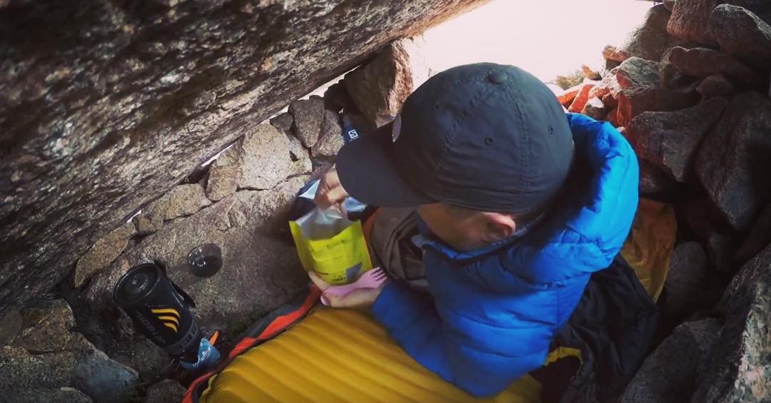 Sleep under a rock in the Cairngorms - David