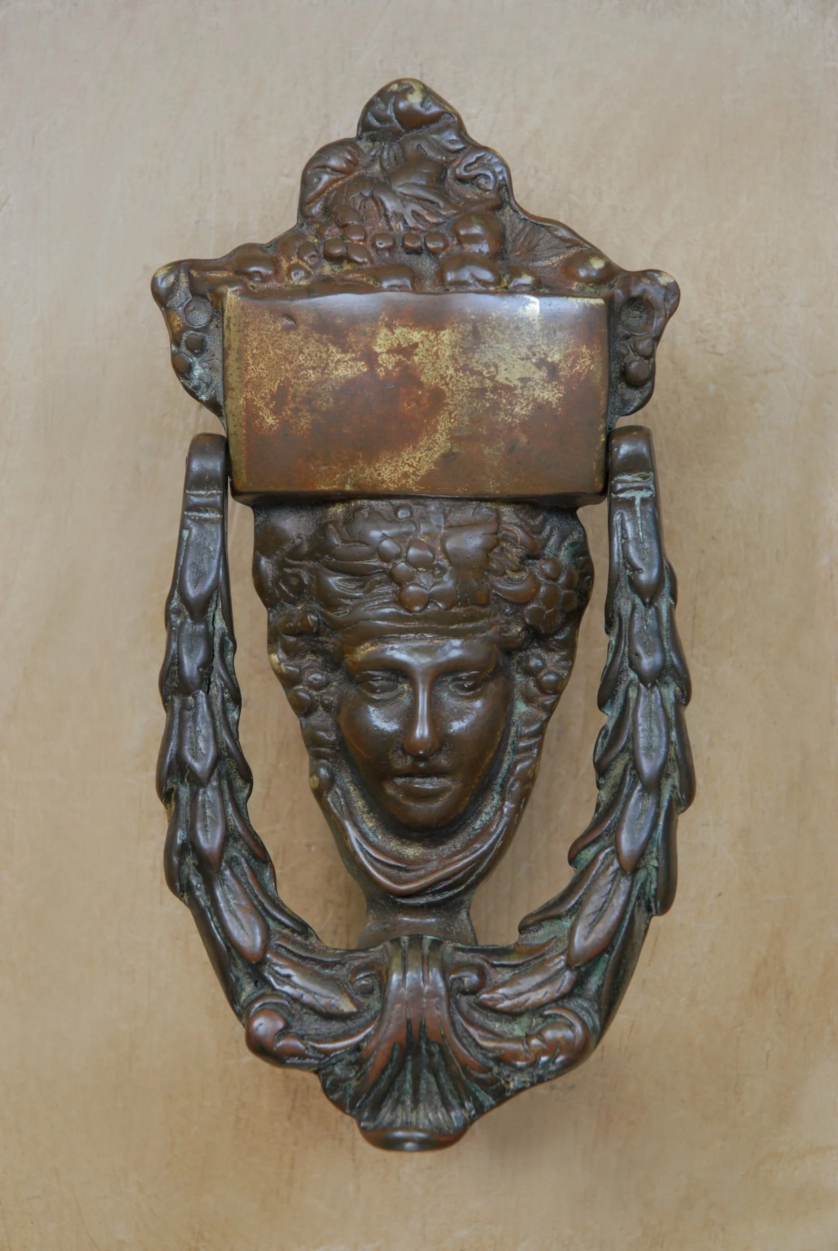 Victorian Dionysus Door Knocker