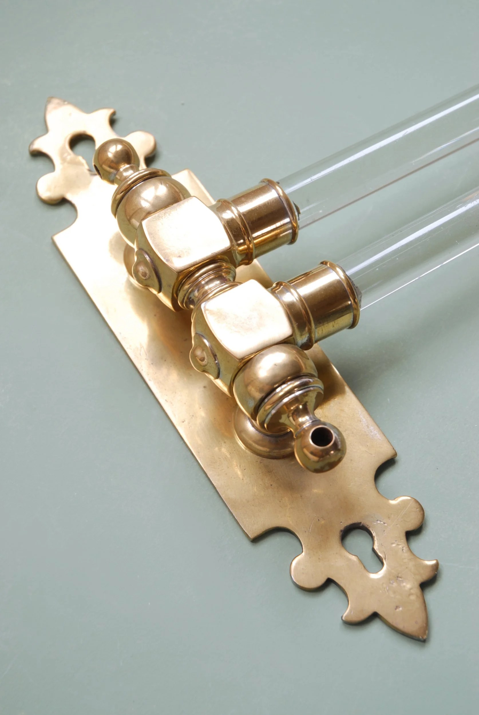 SIZED 1368 Brass And Glass Deco Towel Bar.JPG