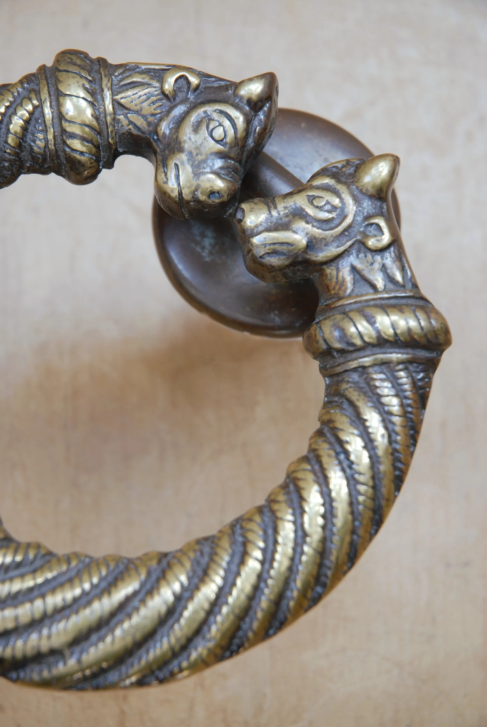 SIZED 1300 Bronze Antique Door Knocker Bull.JPG