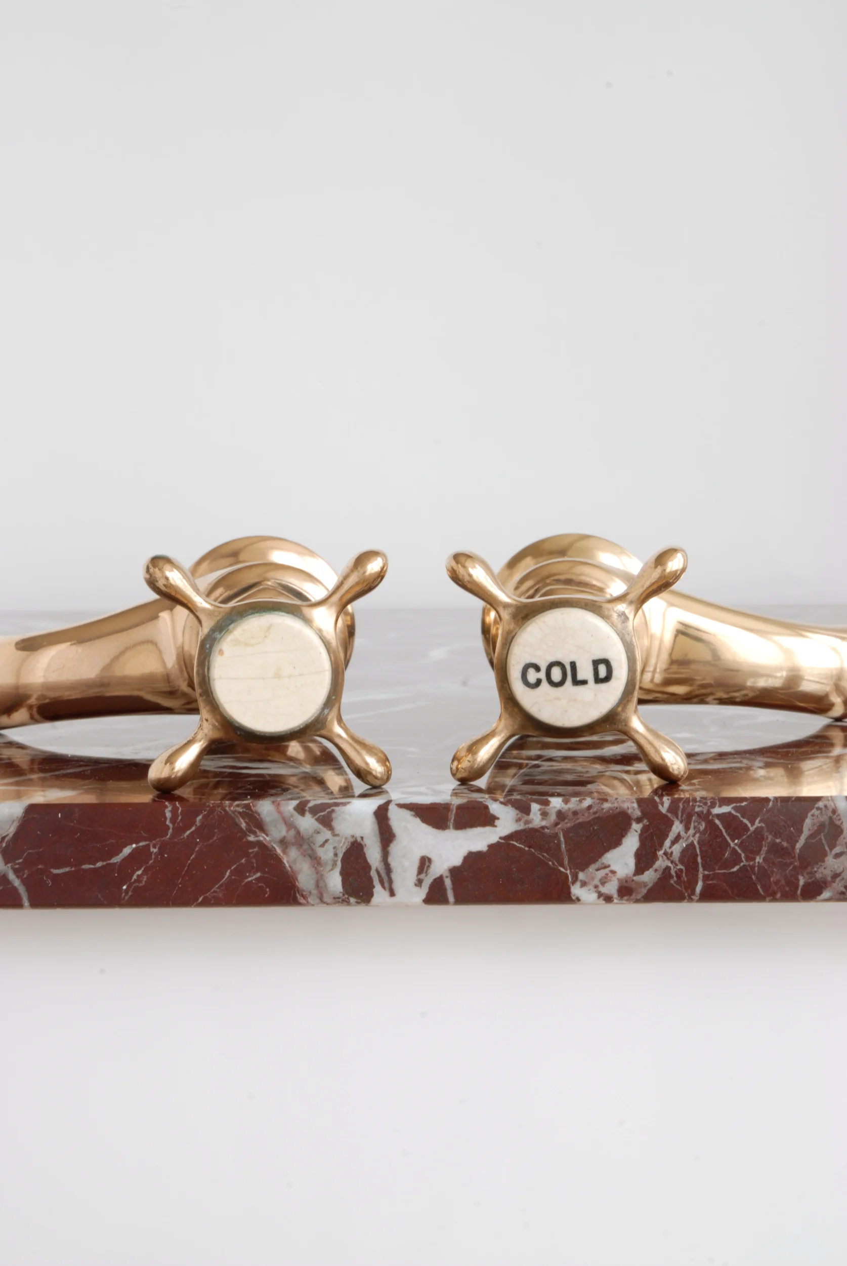 137 Antique Brass Sink Taps Top View.JPG