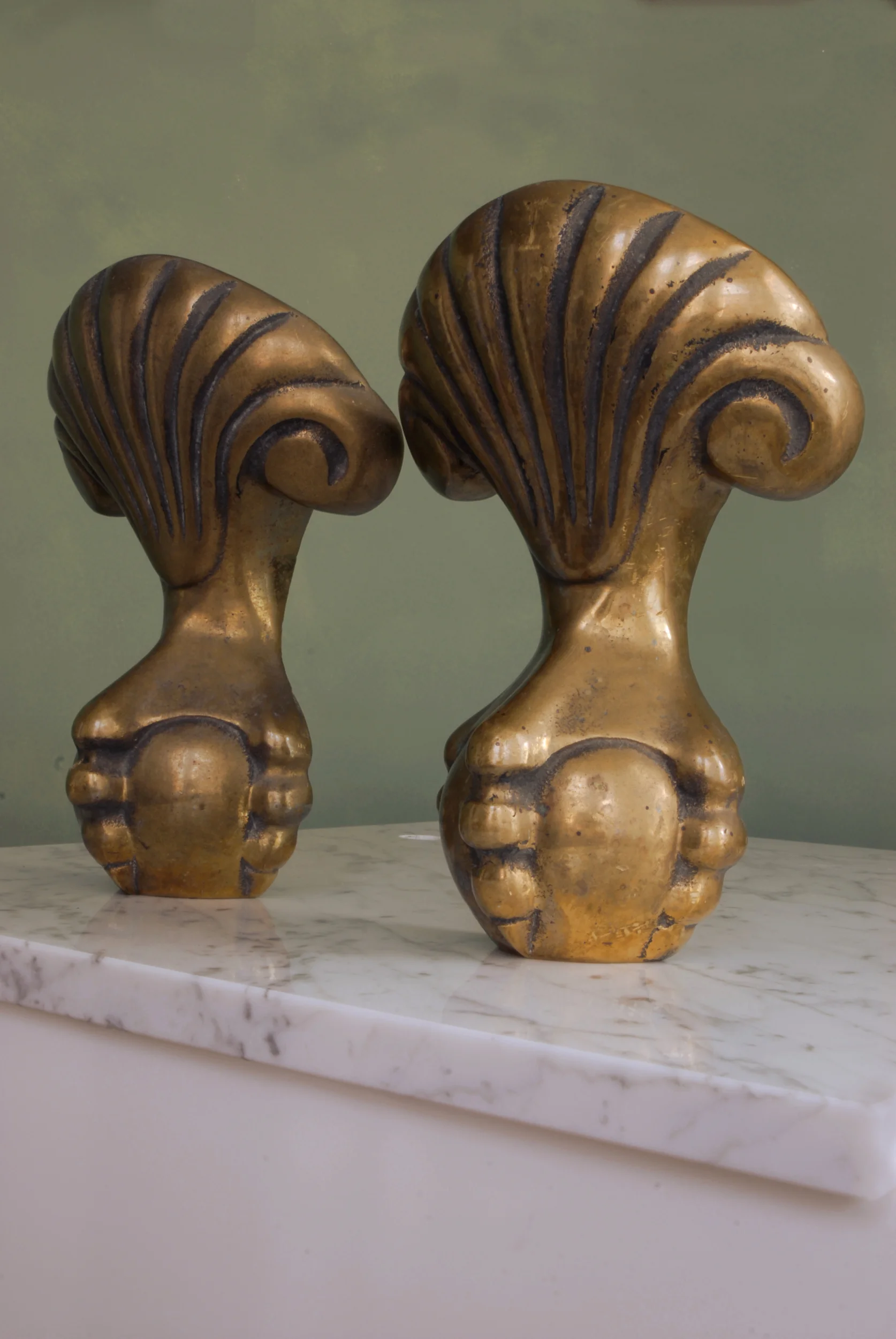 158 Brass Bath Feet Side View.JPG