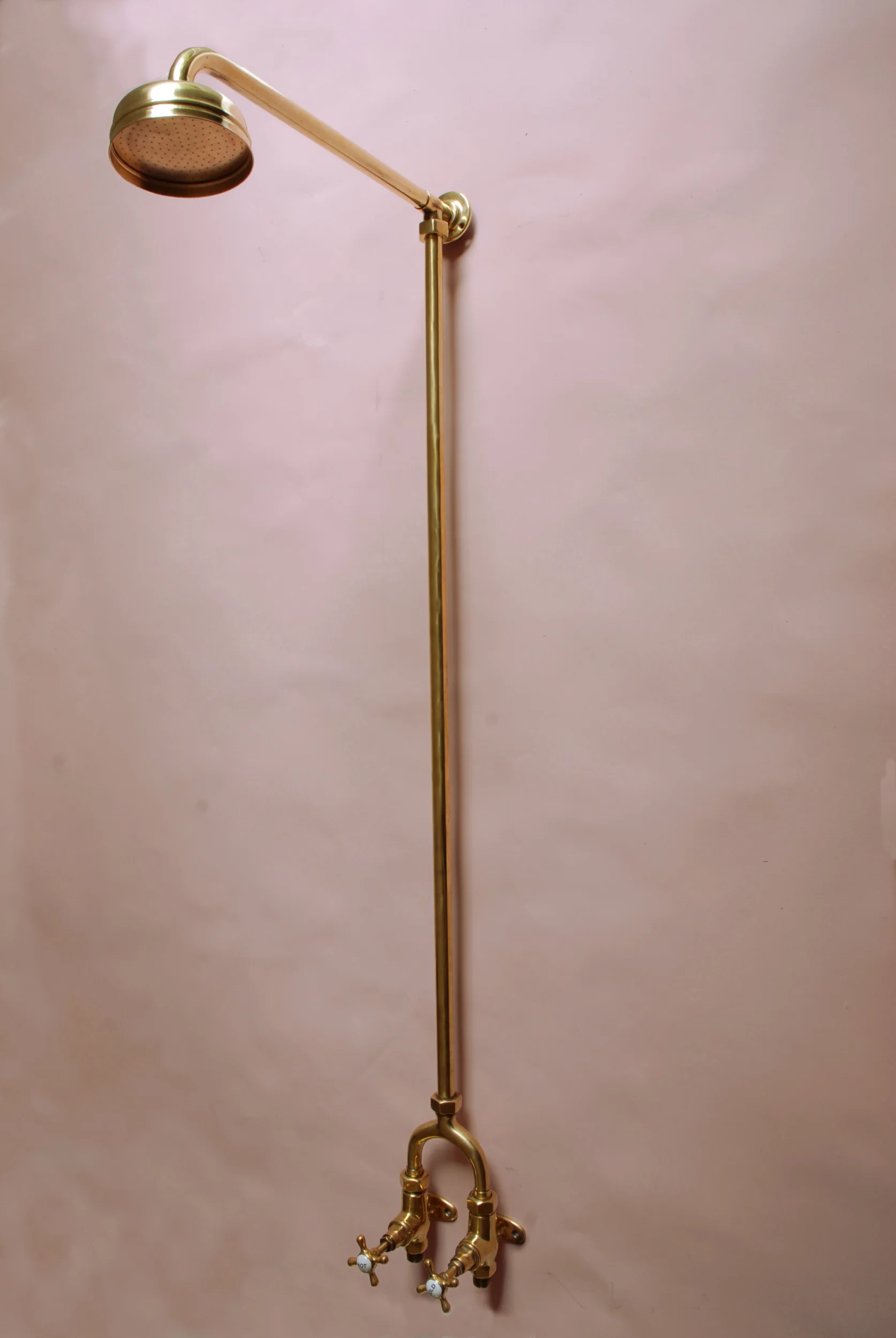 Vintage Brass Overhead Shower