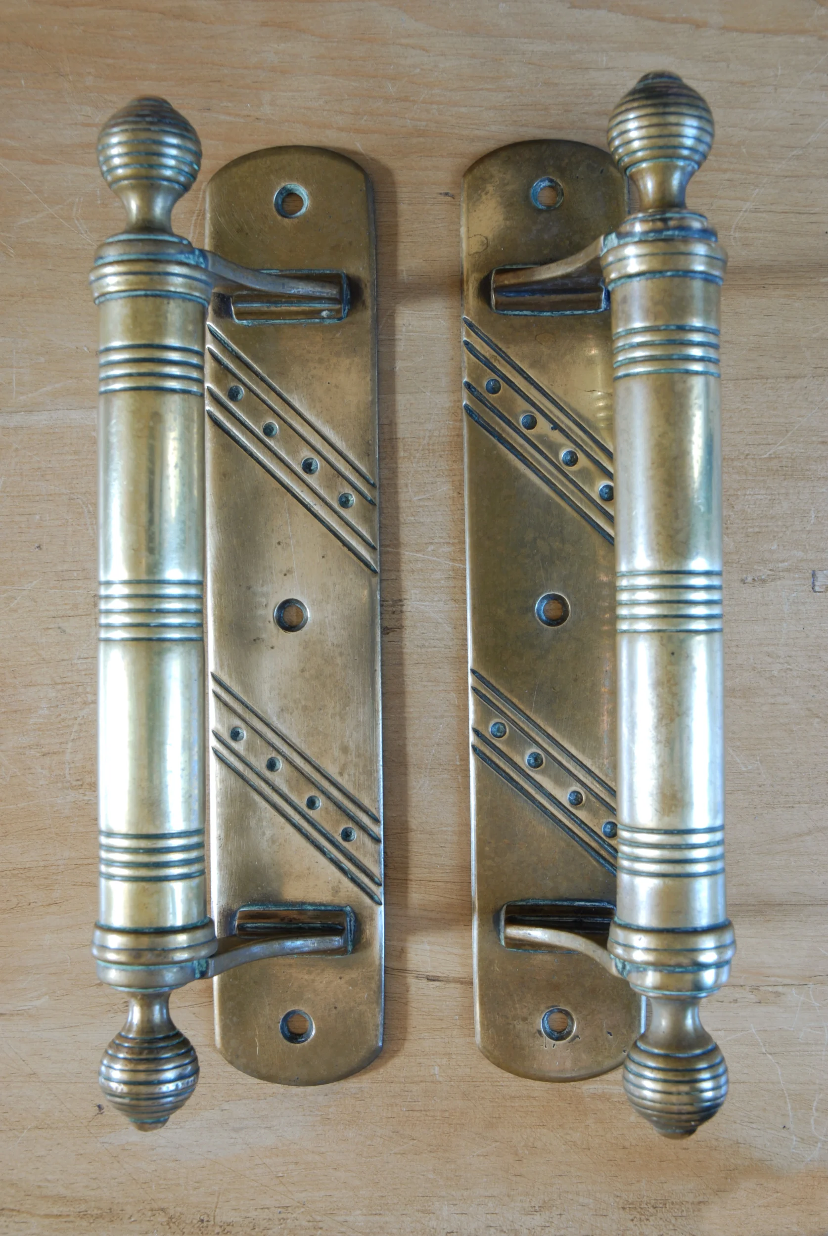 Aesthetic Movement Brass Pull Handles