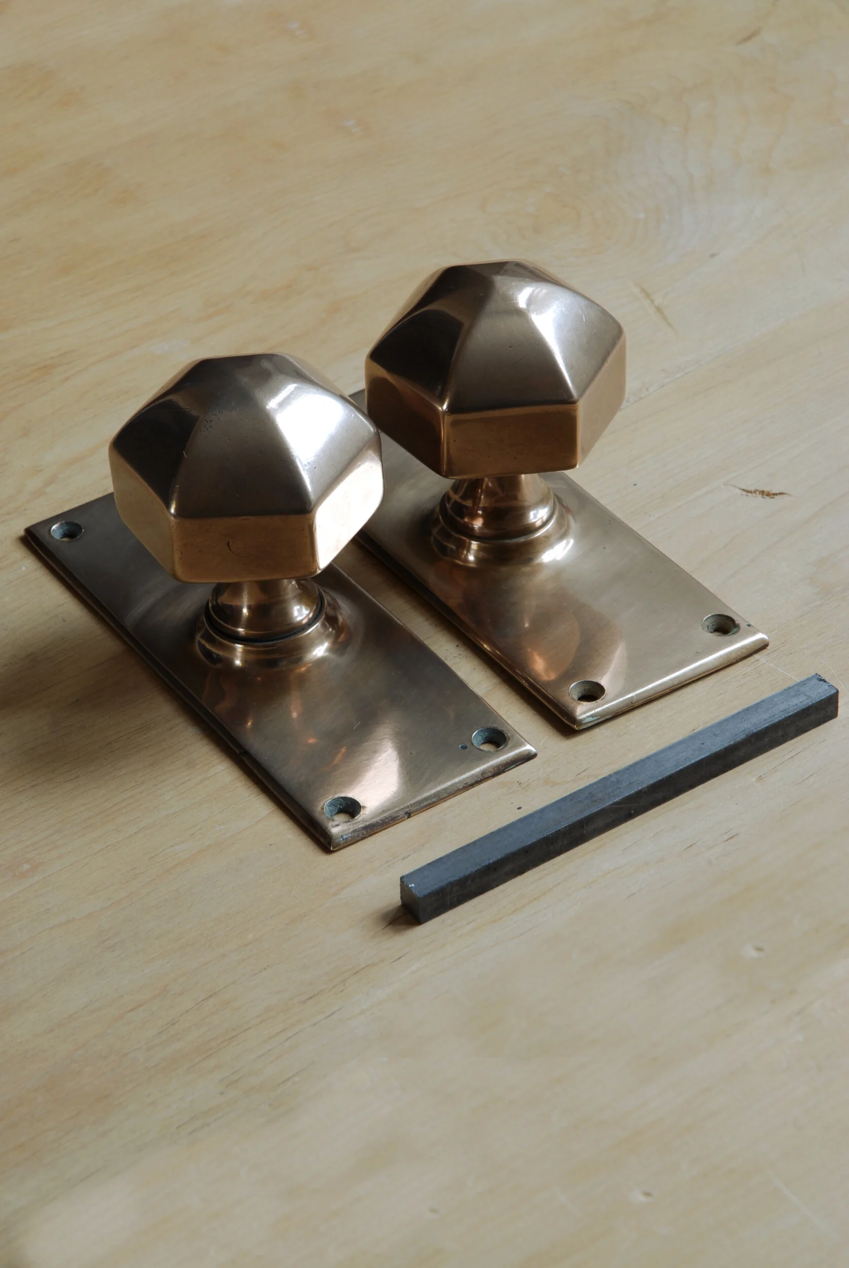Brass Hexagonal Door Knobs