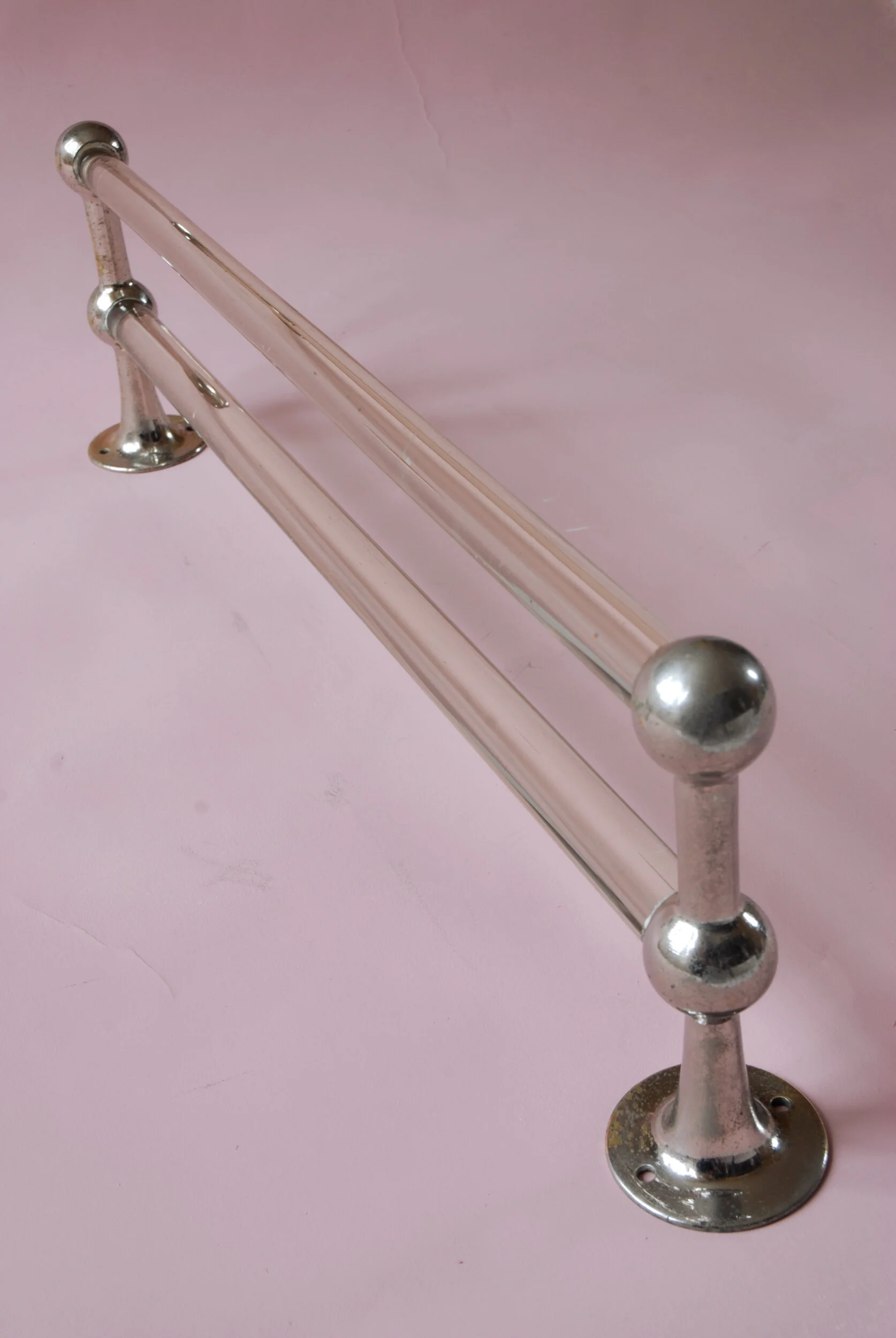 SIZED 315 Double Chrome Towel Rail Side View.JPG