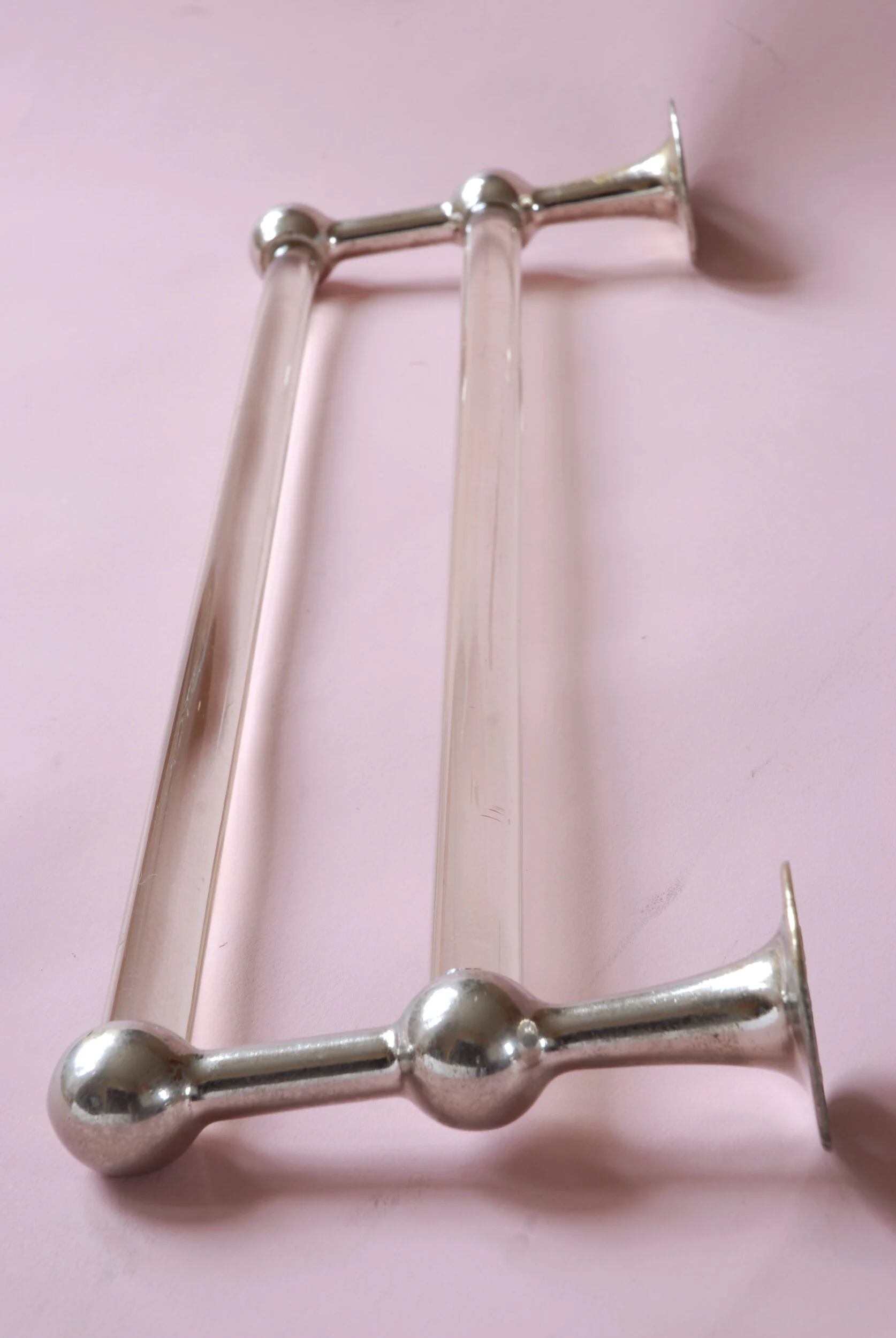 Clear Glass Double Towel Rail