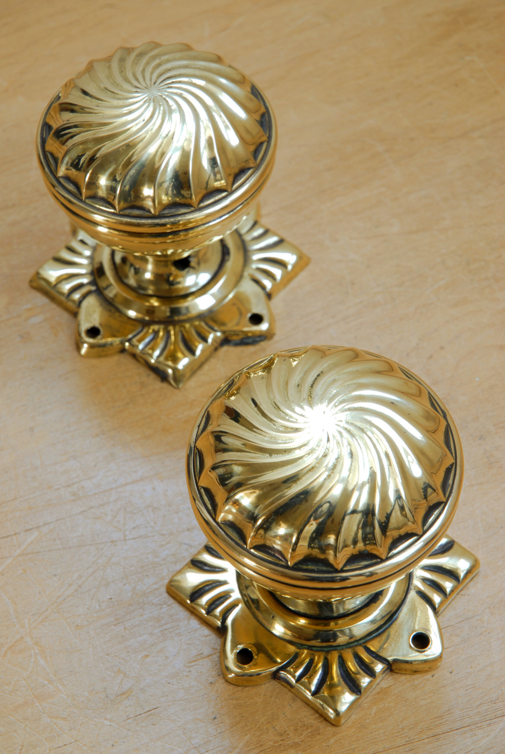 Antique Brass Door Knobs c.1894
