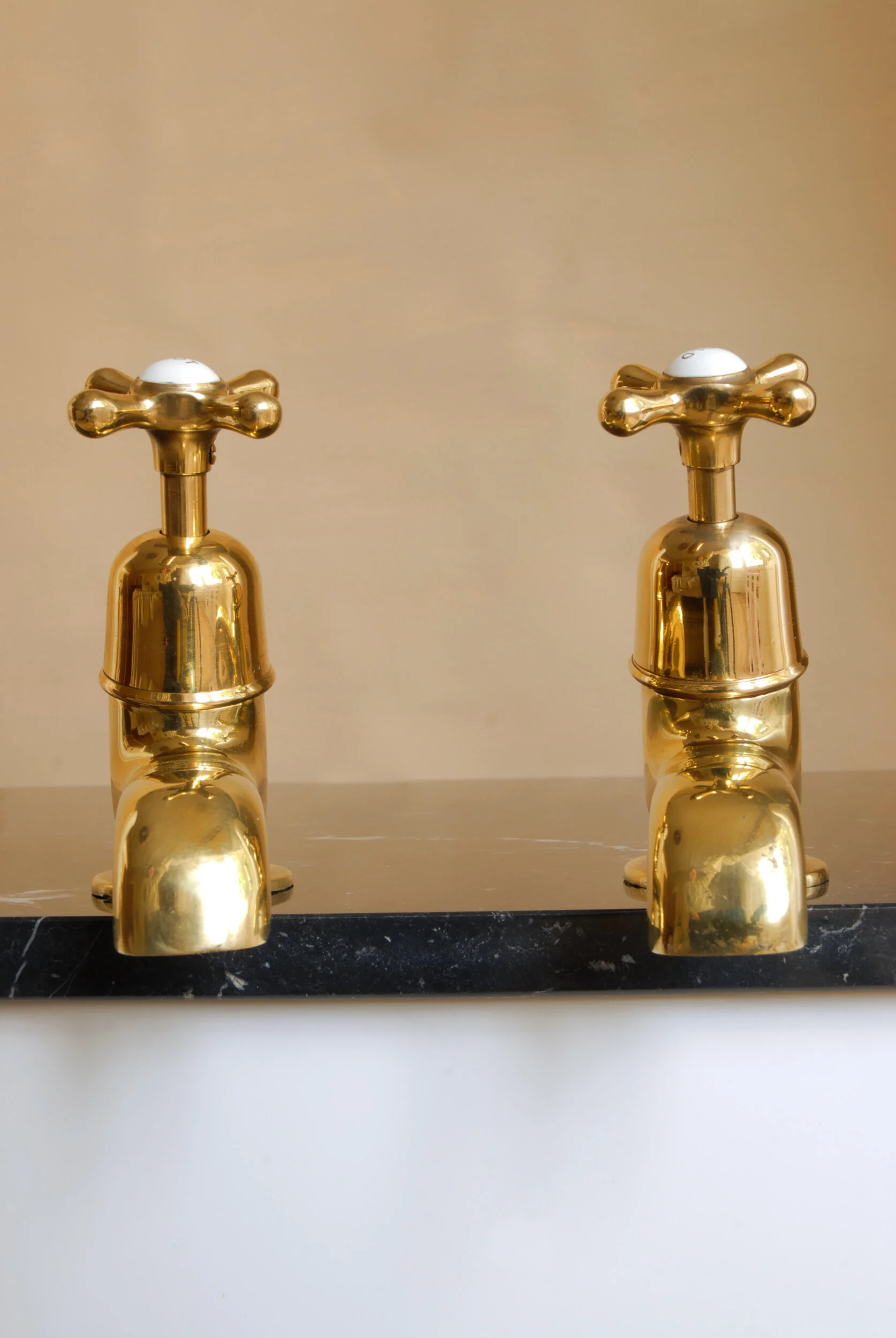 Brass Vintage Bath Taps — Water and Wood