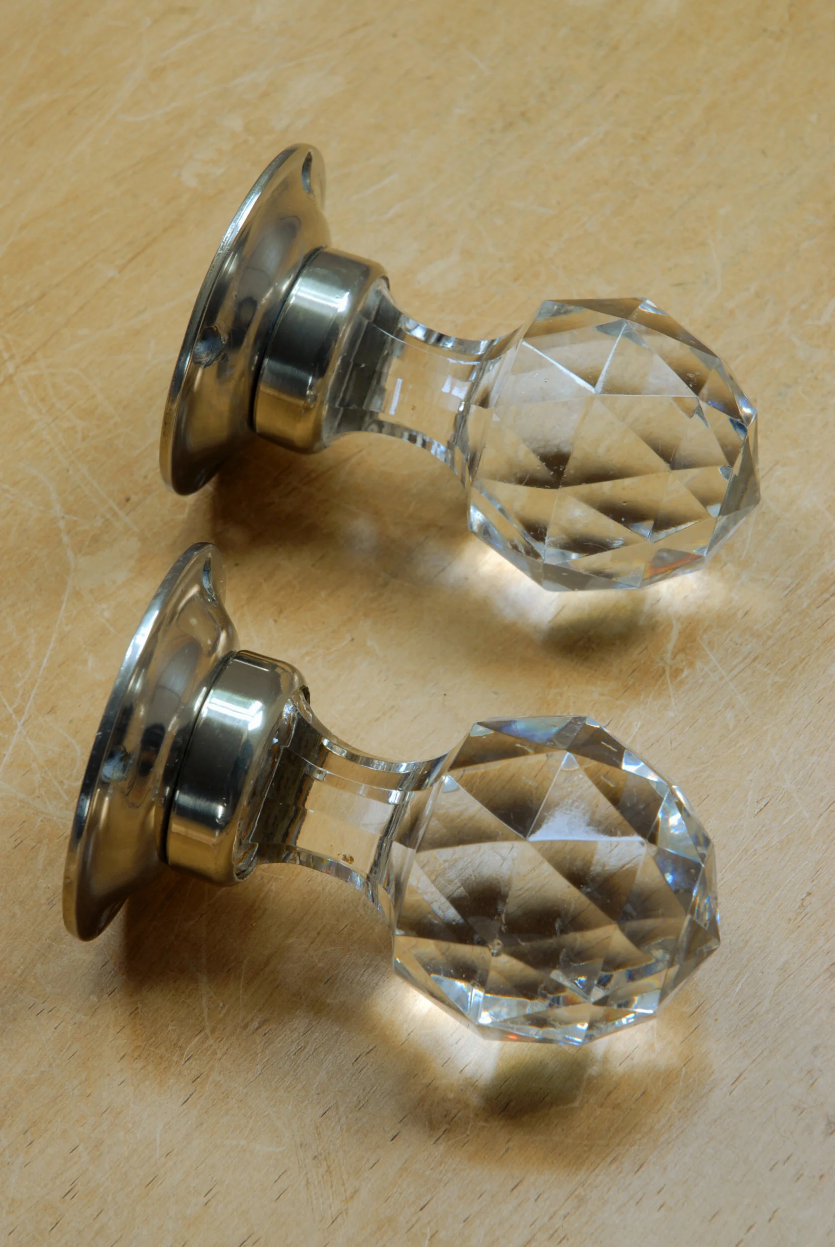 Cut Glass Vintage Door Knobs (3 Pairs Available)