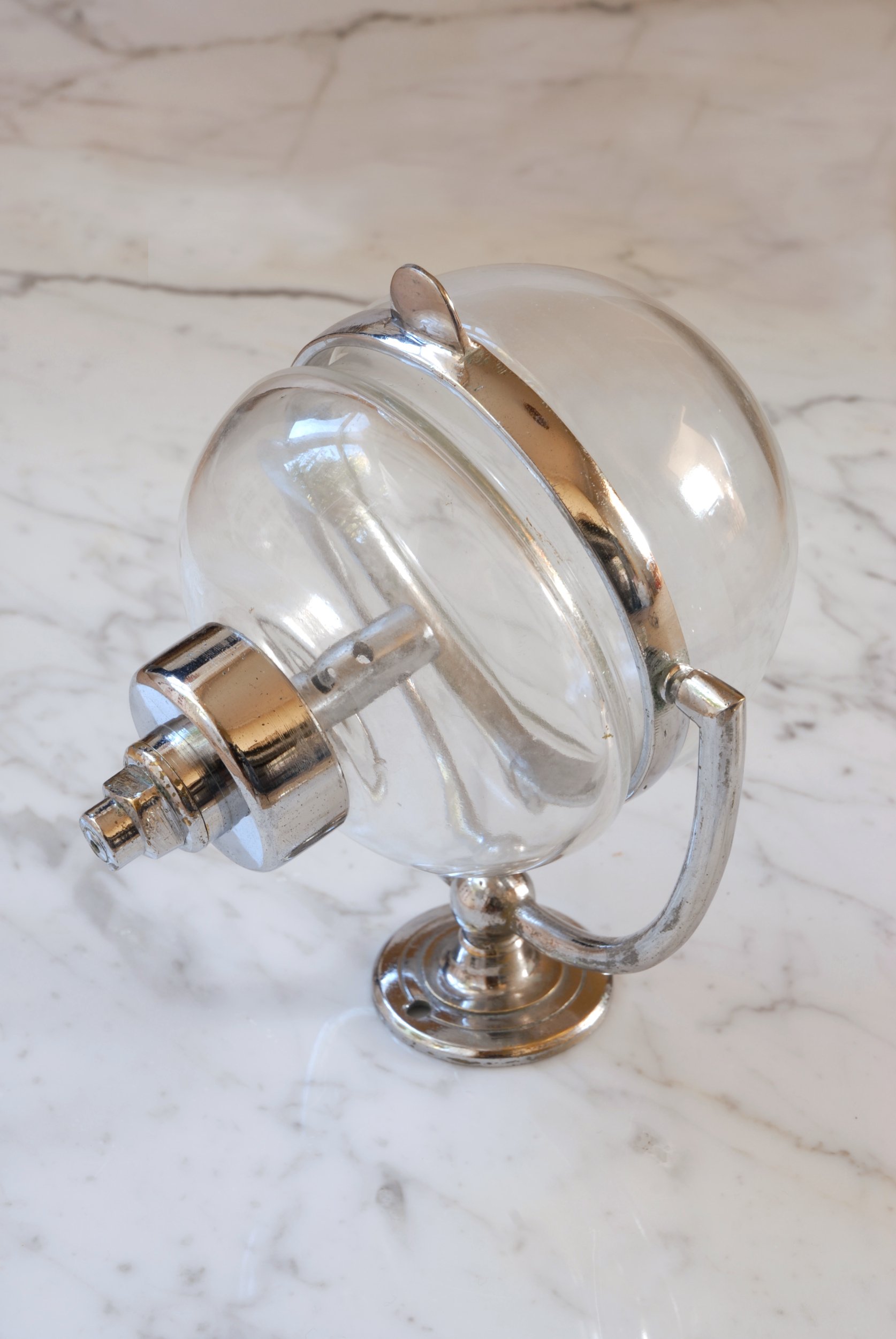 Vintage Glass Wall Mounted Soap Dispenser