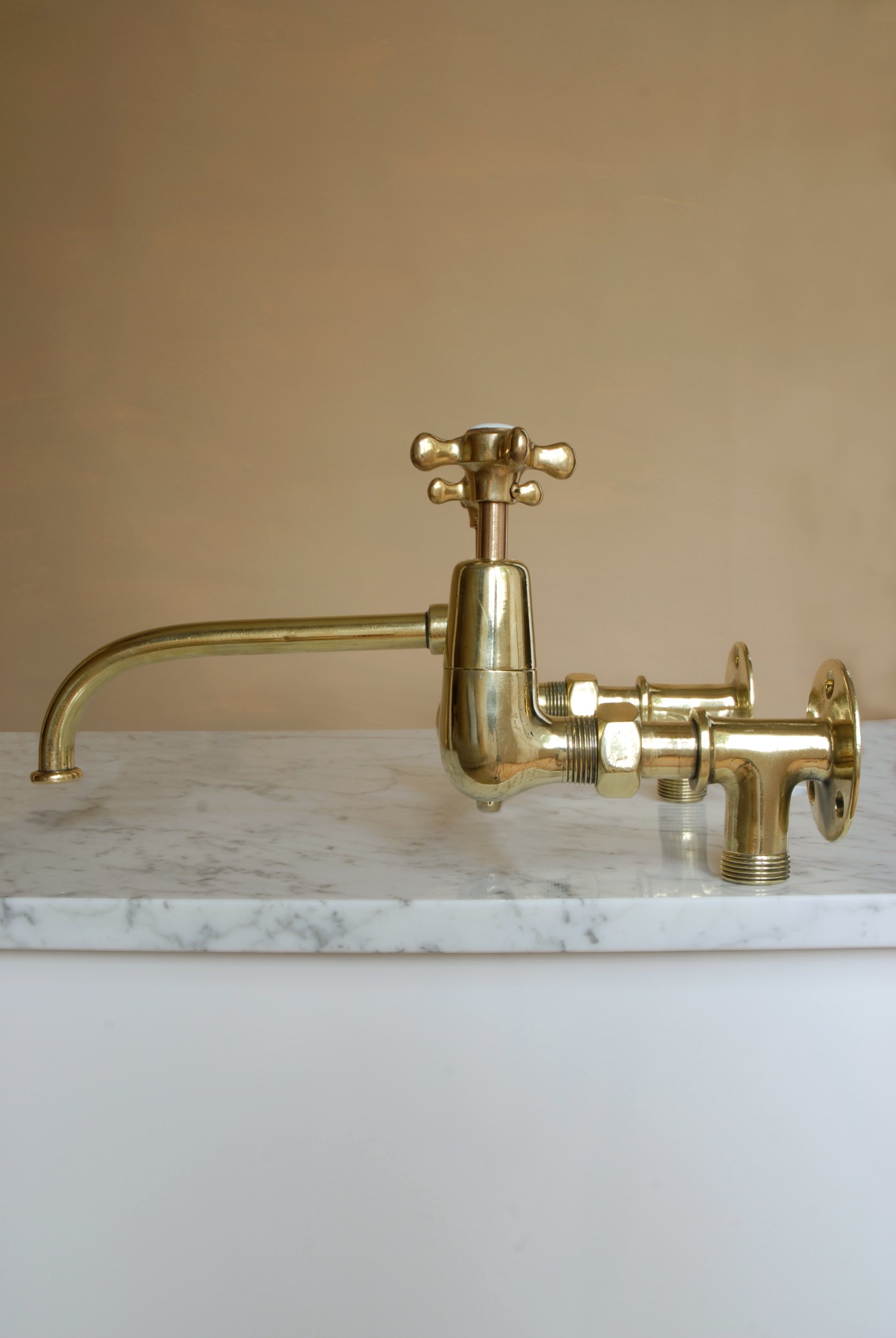 Antique Brass Sink Taps — Water and Wood