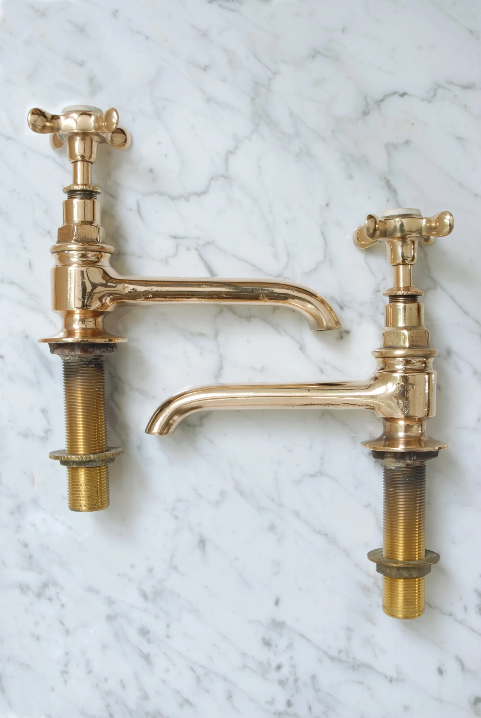 SIZED 883 Brass Antique Taps Long Reach Bath.JPG