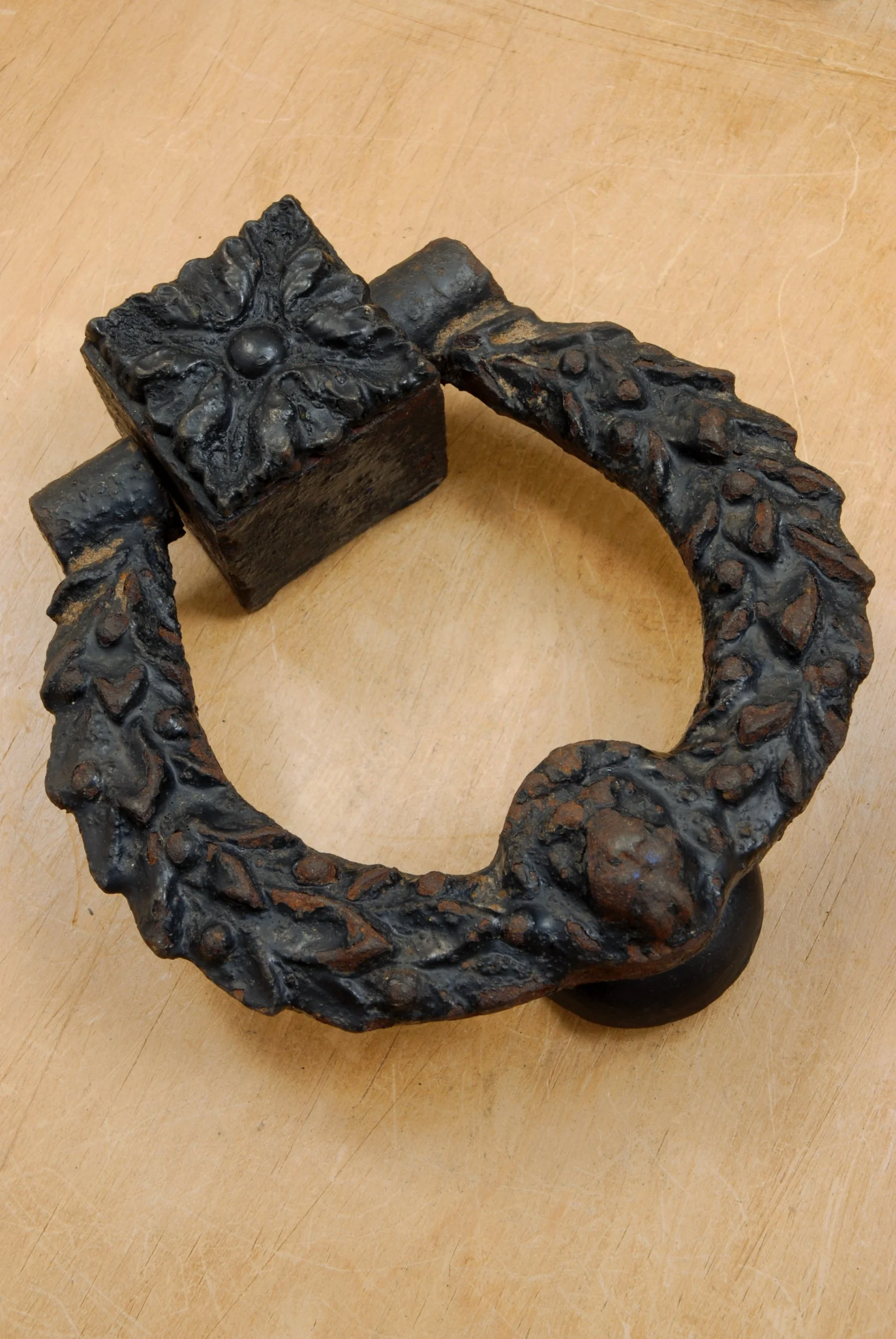 Antique 1800's Holly Wreath Door Knocker — Water and Wood