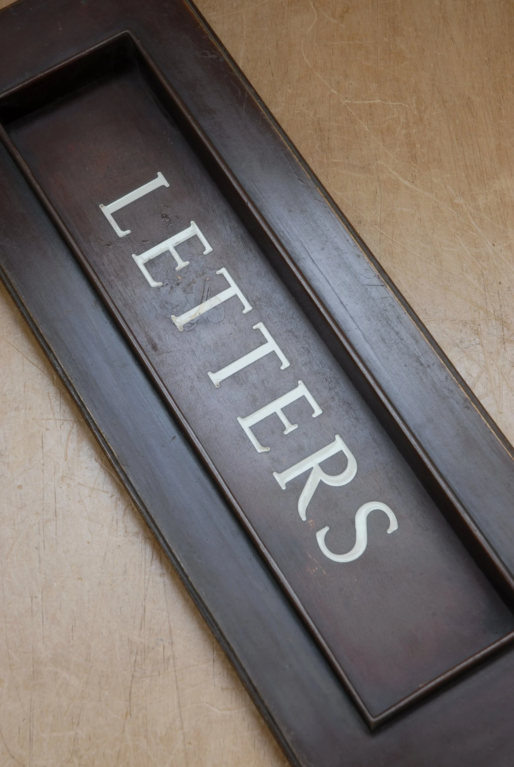 Large Antique Brass Letter Flap