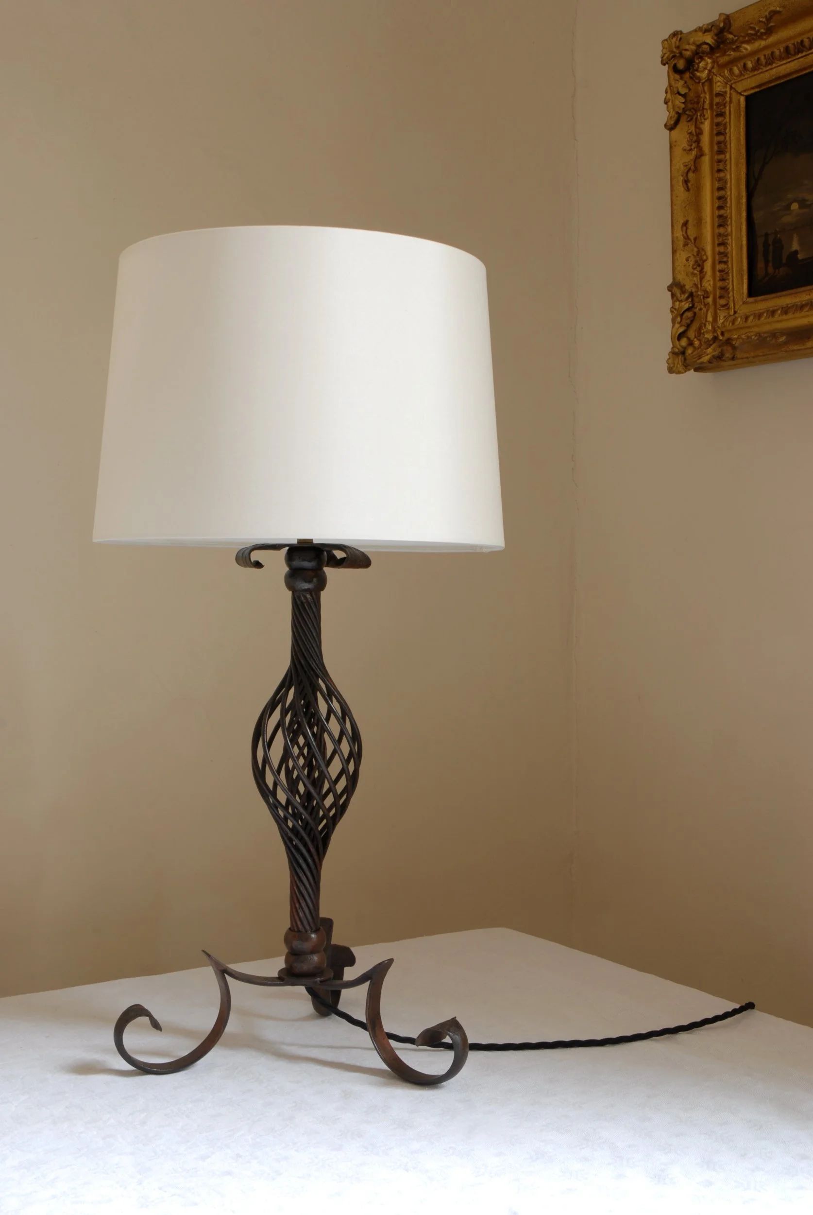 SIZED 998 Spanish Forged Light Lamp.JPG