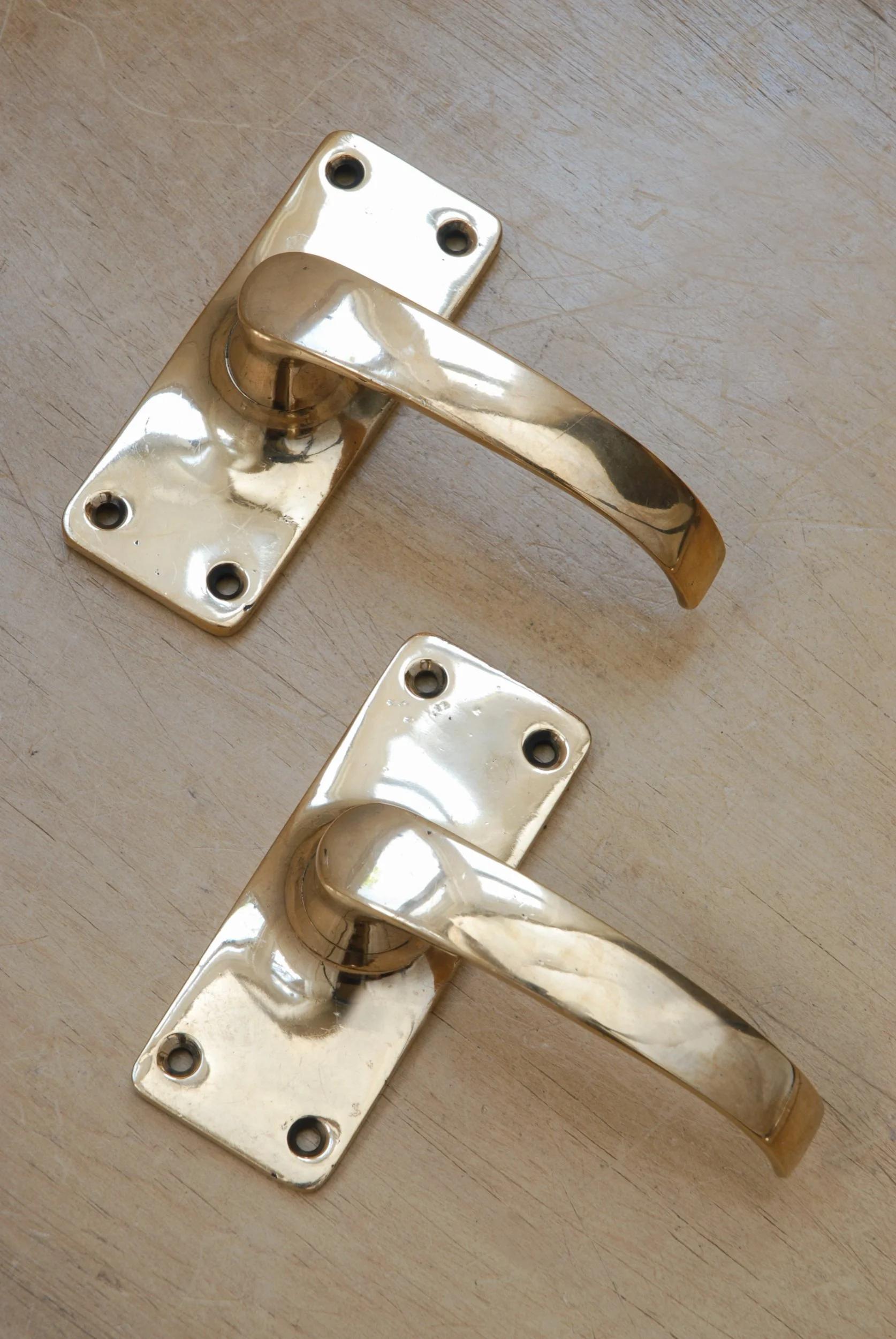 Vintage Brass Lever Handles (3 Pairs Available) — Water and Wood
