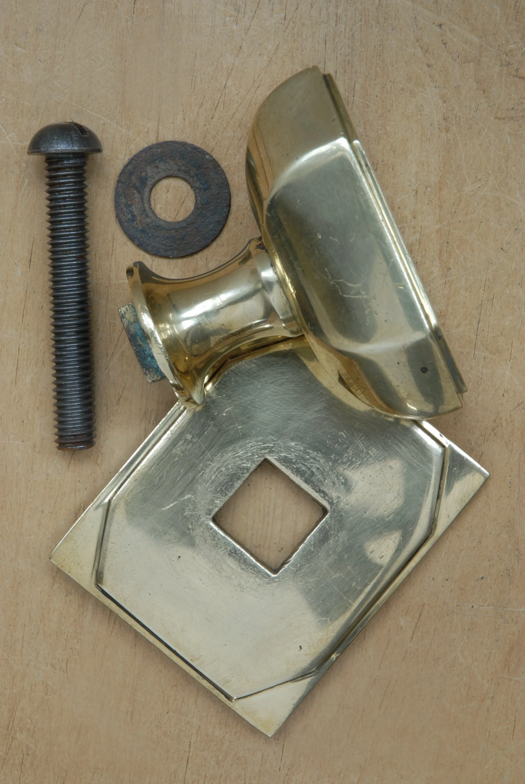 Art Deco Front Door Pull — Water and Wood