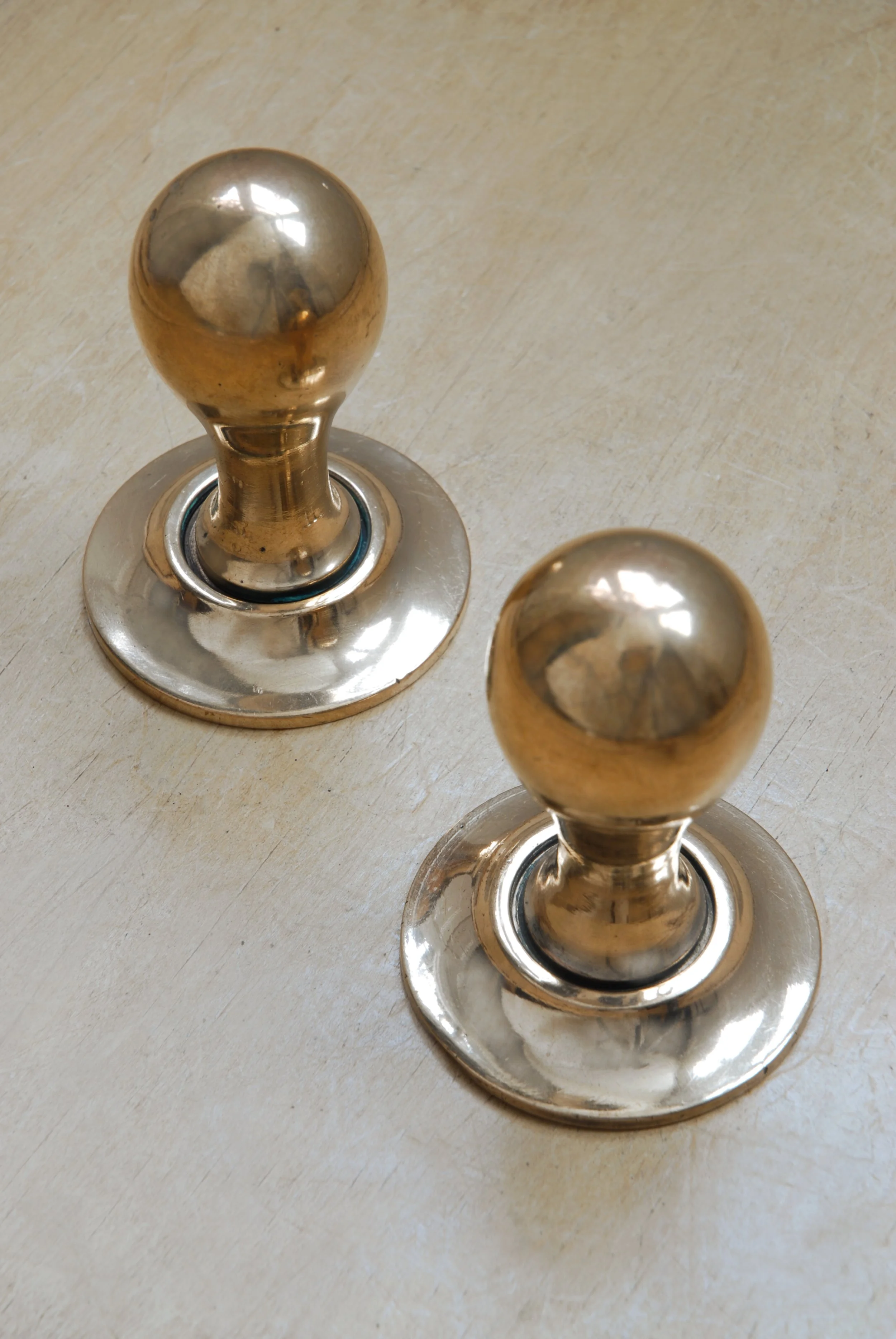 Antique Brass Door Knobs — Water and Wood