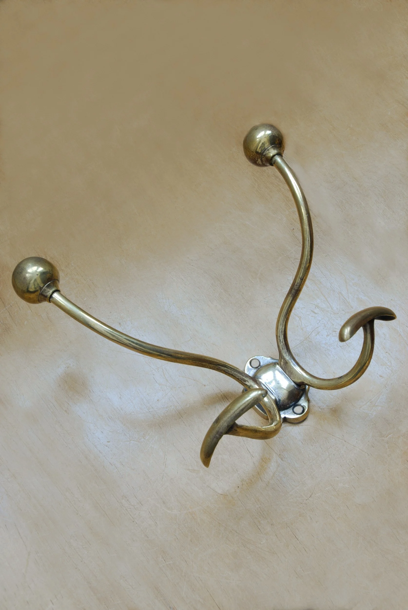 Large Brass Coat Hook — Water and Wood