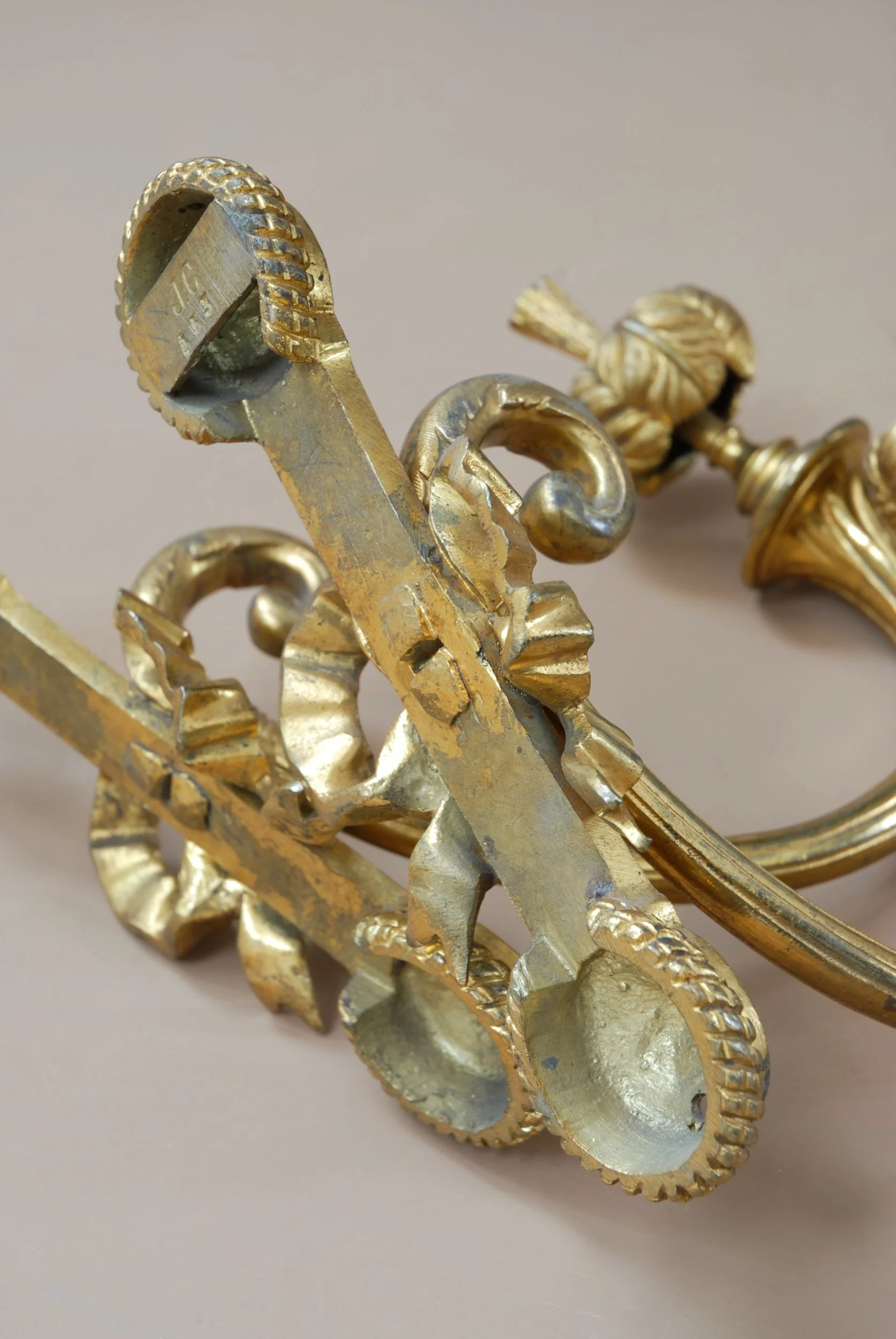 SIZED 1253 Antique Curtain Brackets Napolean III.JPG