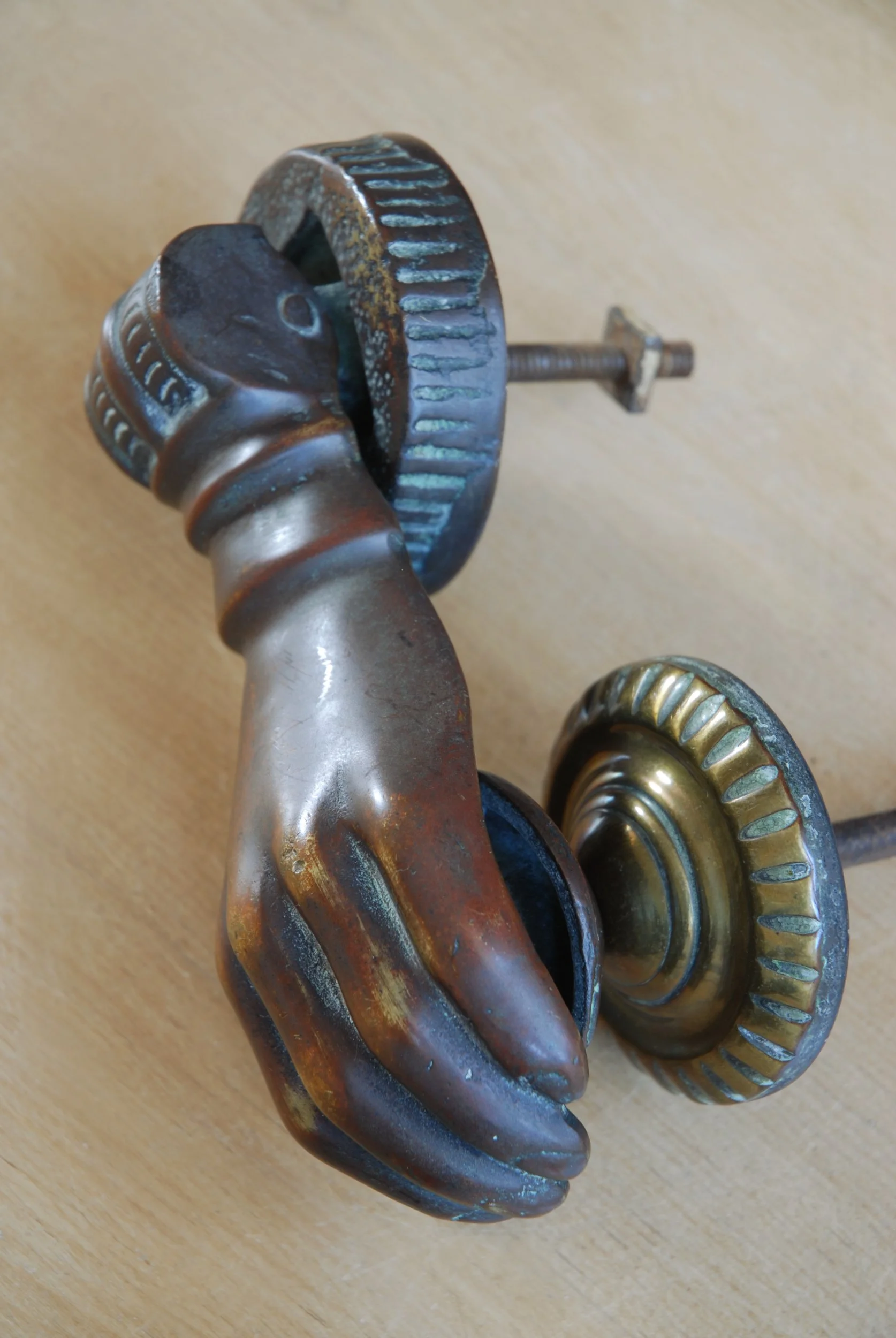 SIZED 1496 Hand Antique Door Knocker.JPG