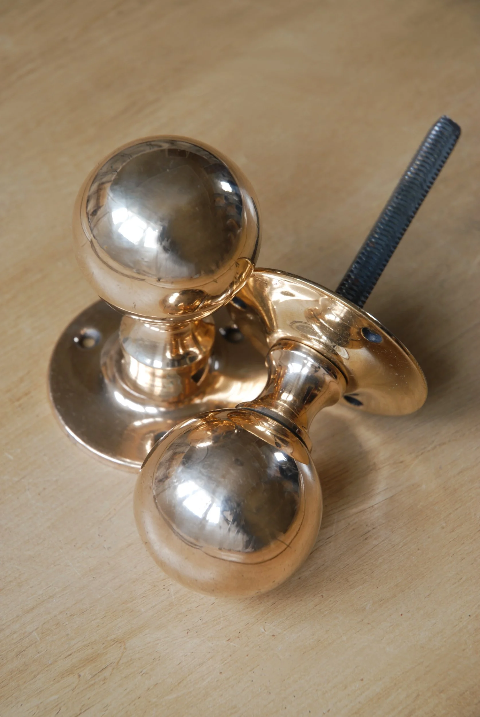 Antique Warm Brass Door Knobs