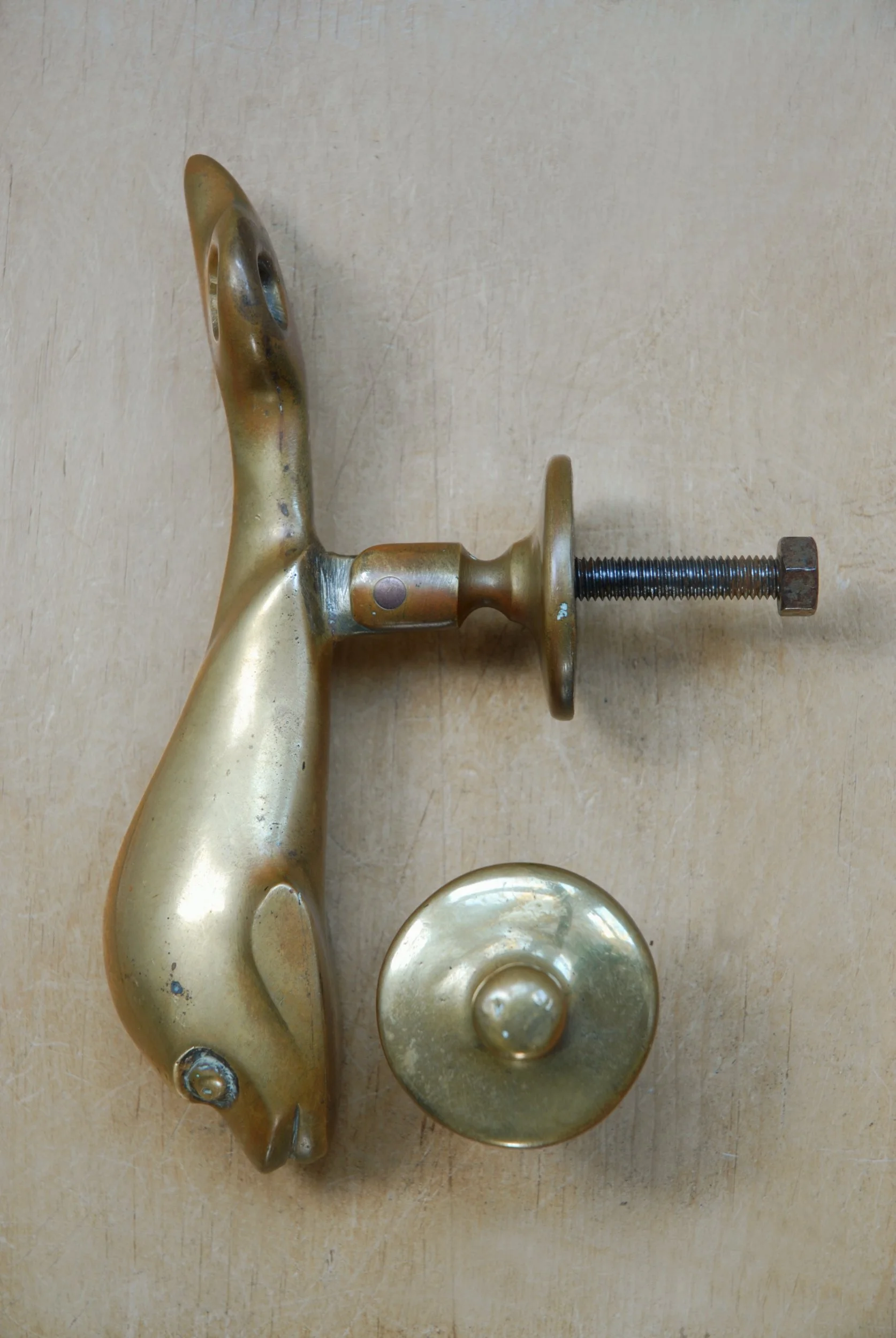 SIZED 1481 Brass Fish Door Knocker.JPG