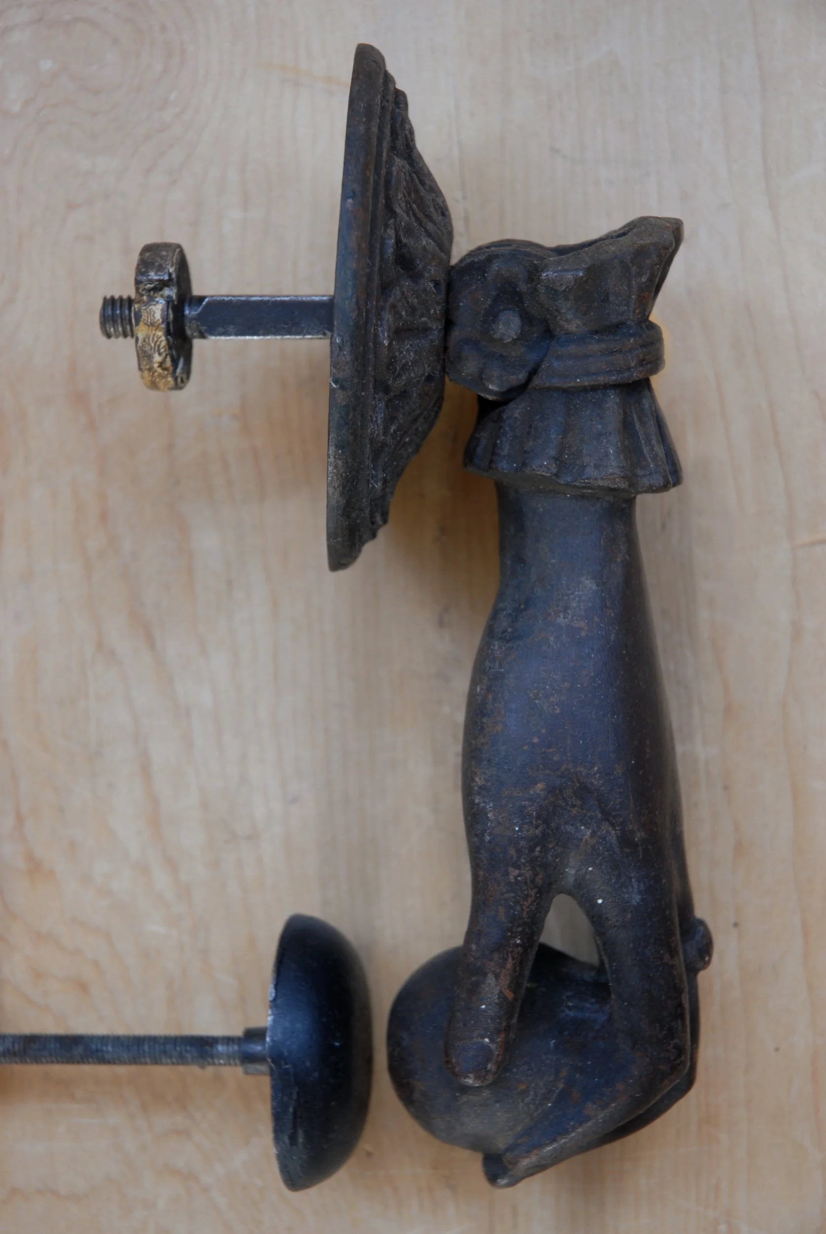 SIZED 1342 Cast Iron Hand Door Knocker.JPG