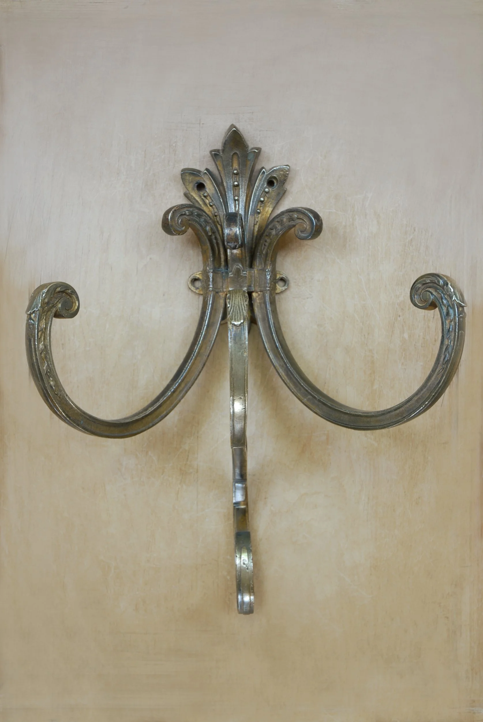 SIZED 1402 Cast Brass Gilt Large Antique Hooks.JPG