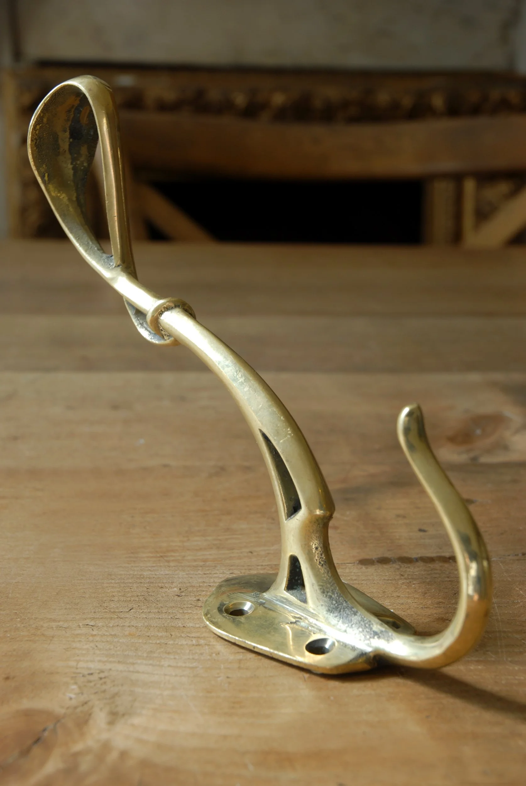 SIZED 1598 Art Nouveau Brass Hook.JPG