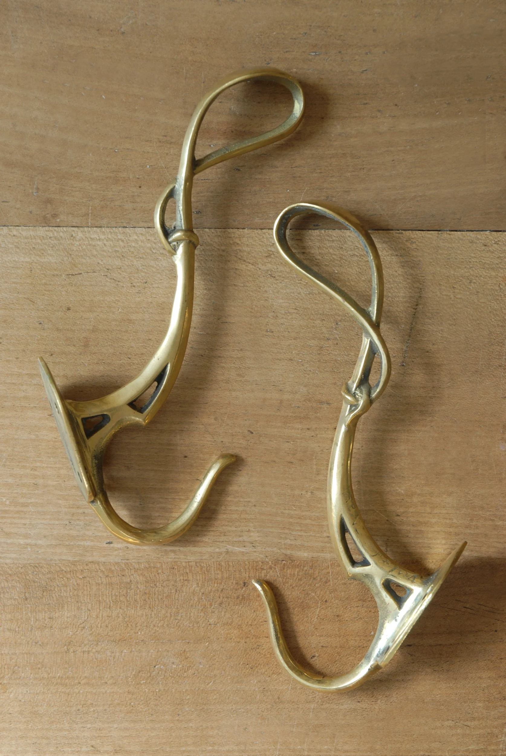 SIZED 1598 Brass Art Nouveau Hooks Waterandwooduk.JPG
