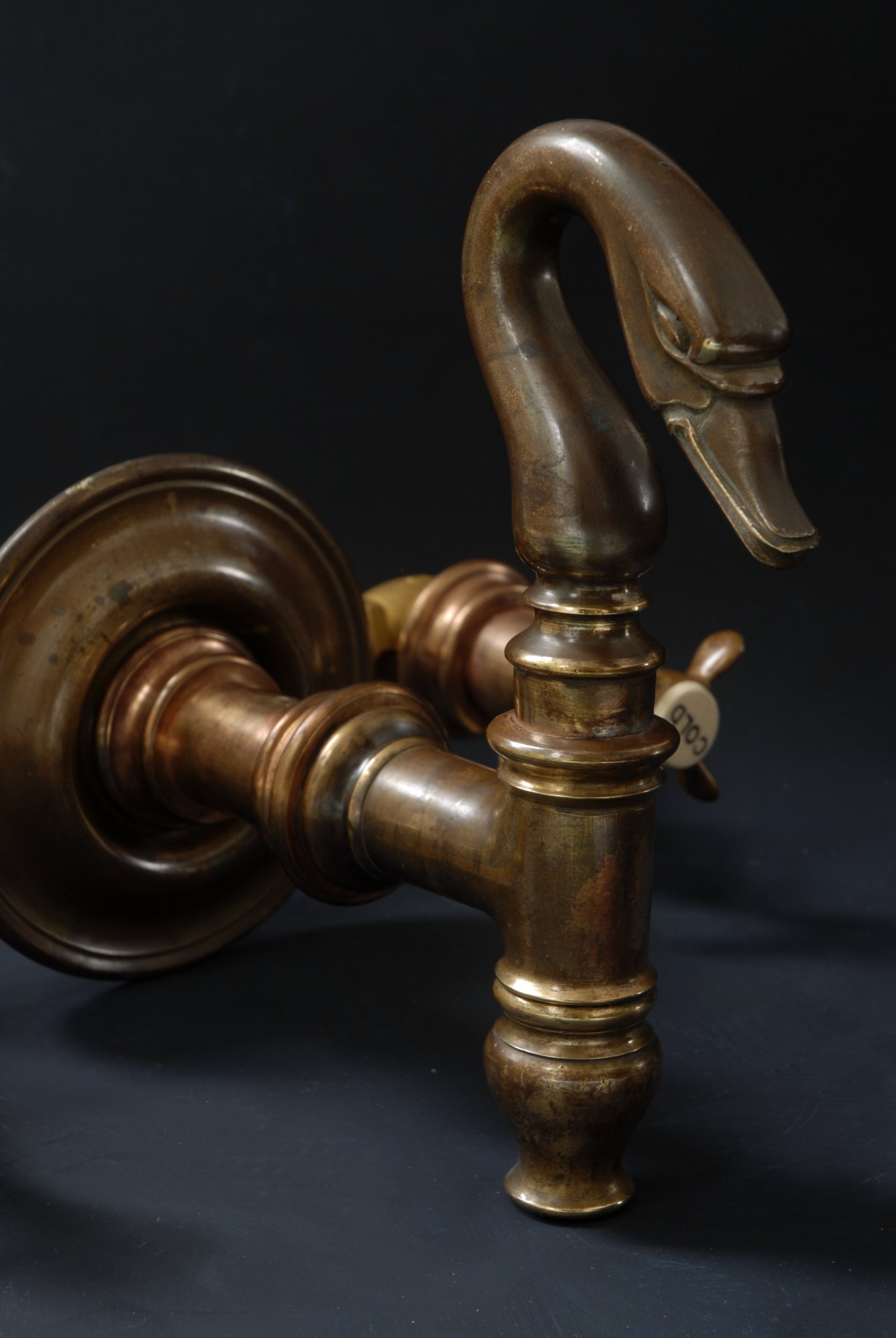SIZED 1567 Antique Swan Taps Faucet.JPG