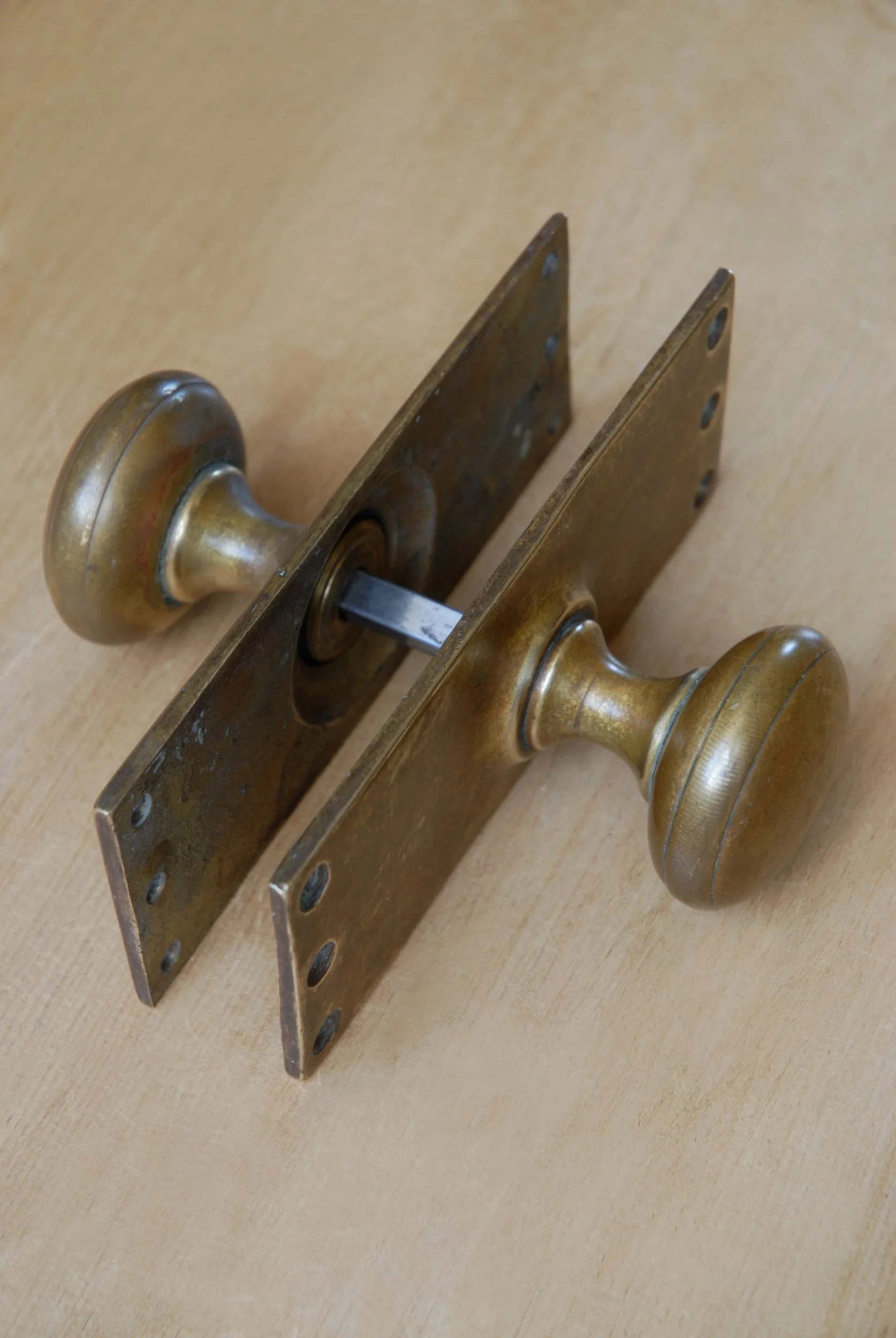 SIZED 1545 Brass Rectangular Door Handles.JPG