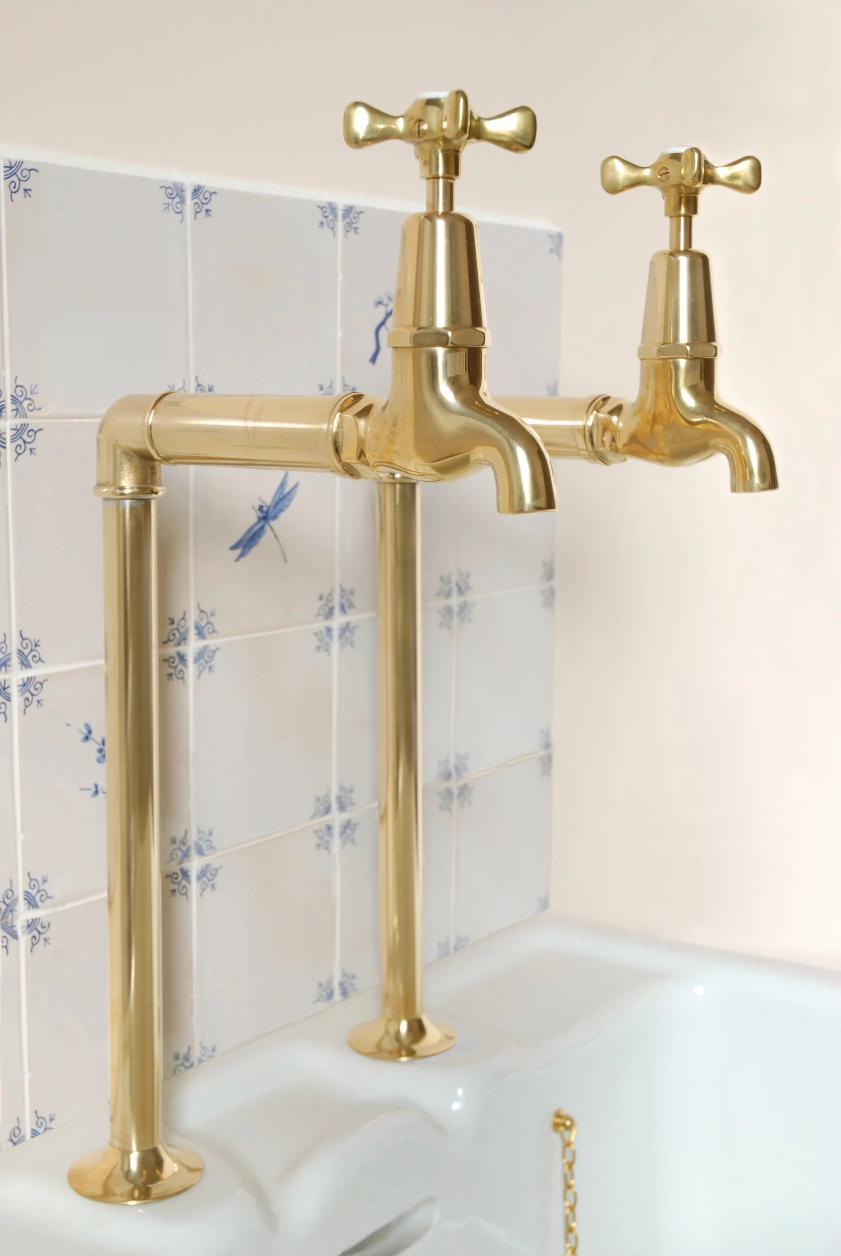 Water & Wood Tall Brass Bib Taps
